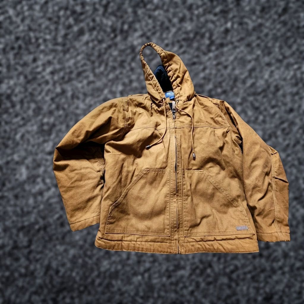 Vintage Smiths Workwear Jacket Brown Lined Duck Canvas Coat Hoodie Mens M Size US M / EU 48-50 / 2 - 1 Thumbnail