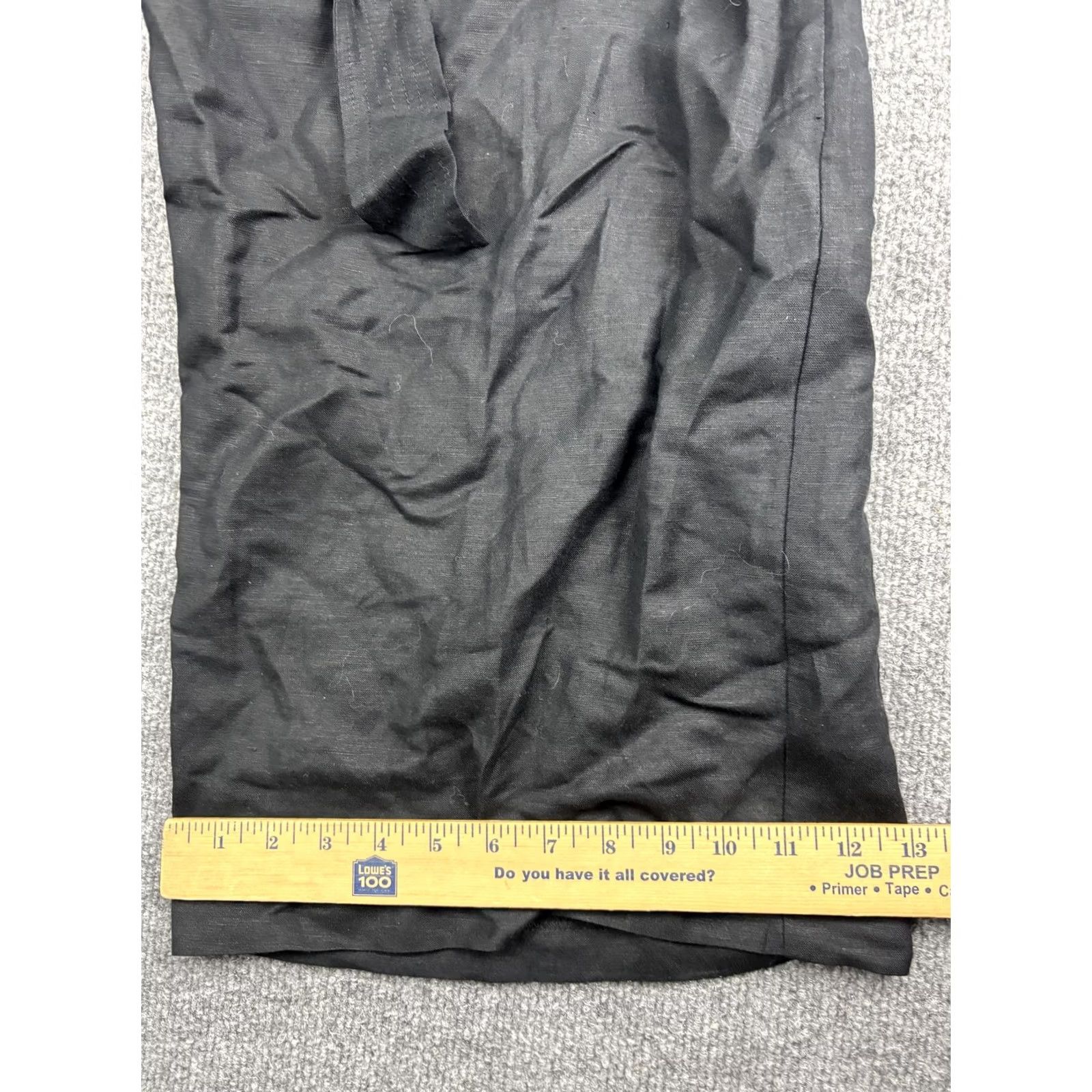 ASTR The Label VINTAGE ASTR the Label Pants Womens Medium Black Linen Blend Paperbag Wide Leg Belted Size 32" / US 10 / IT 46 - 6 Thumbnail