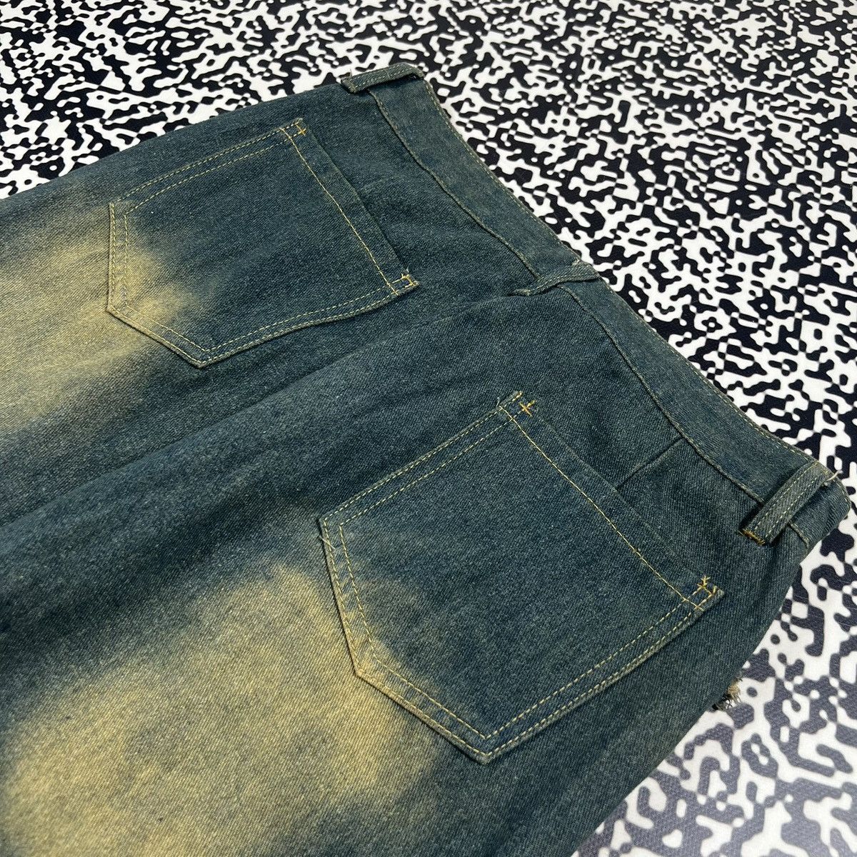 Japanese Brand Vintage Y2K Japanese Patchwork Star Logo Retro Style Jeans Size 29" - 13 Thumbnail