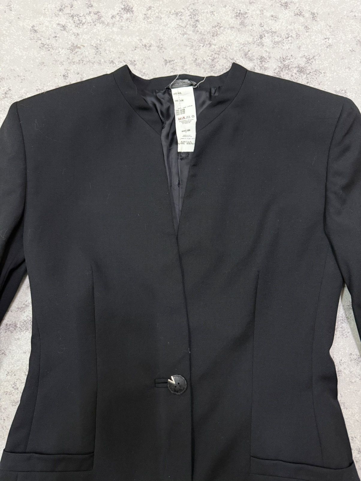 Versace Vintage 90s Gianni Versace Couture Minimalist Blazer Size XS / US 0-2 / IT 36-38 - 6 Thumbnail