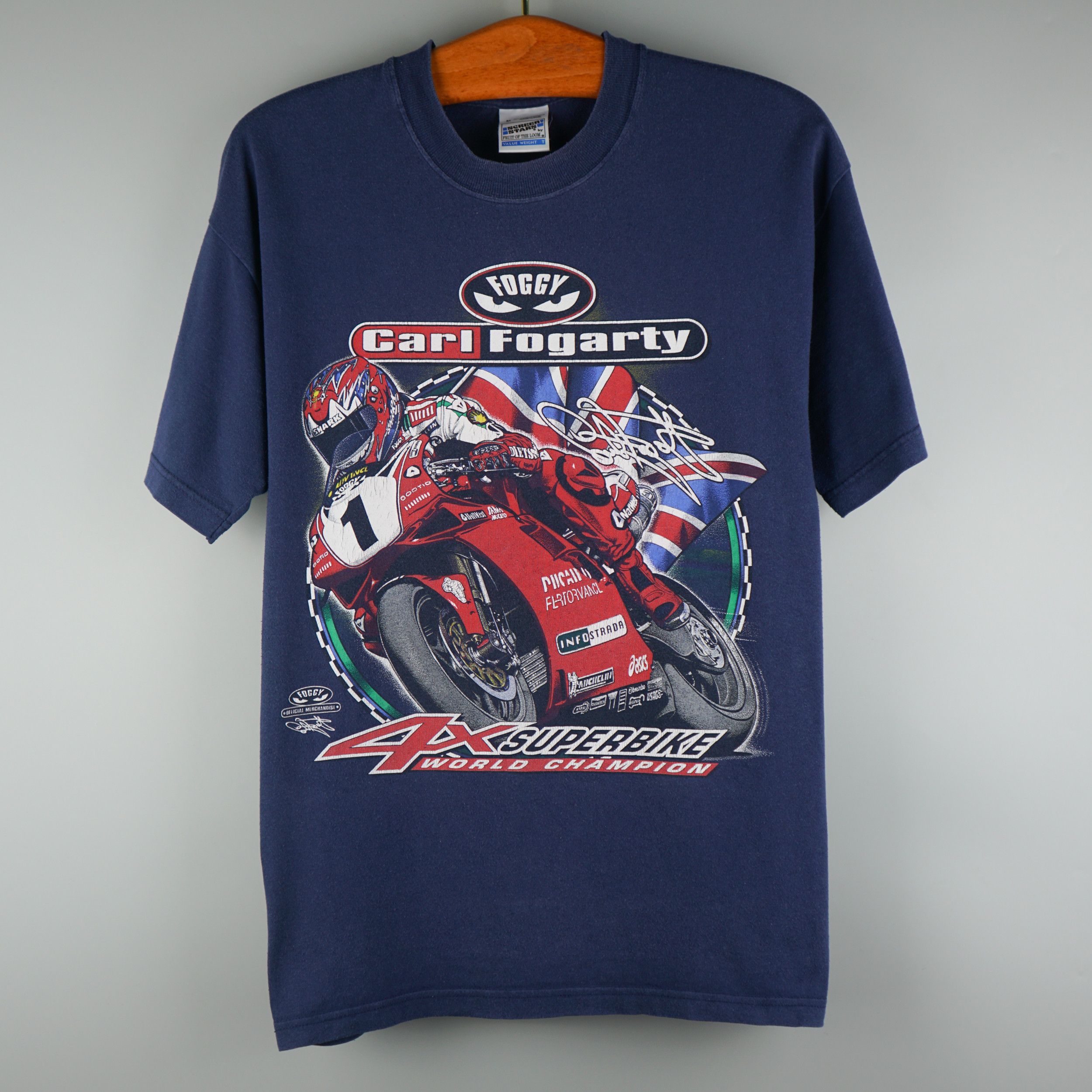 Ducati × Vintage Vintage 1999 Carl Fogarty T-Shirt Superbike Champion Size US M / EU 48-50 / 2 - 1 Thumbnail