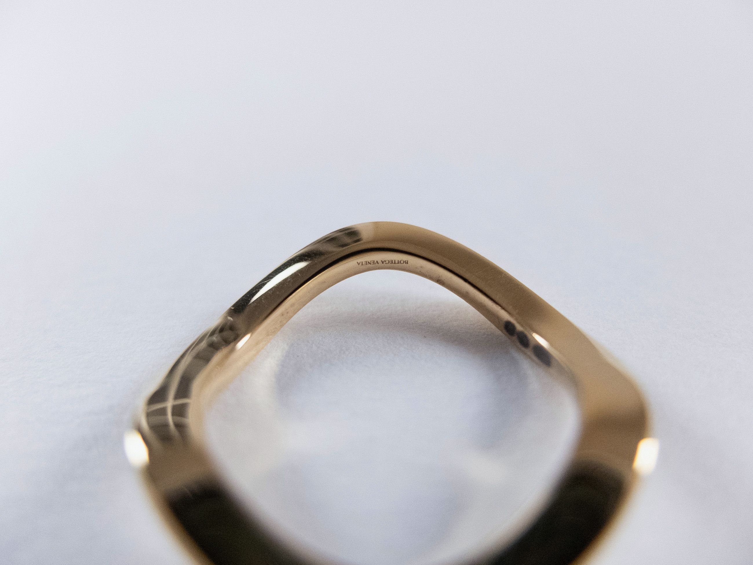 Bottega Veneta BOTTEGA VENETA wavy gold plated silver ring Size 9 / 19 q Size ONE SIZE - 7 Thumbnail