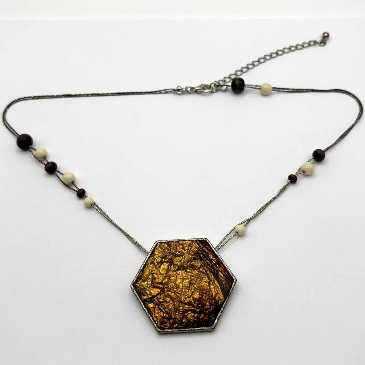 Other Brown Stone Hexagon Necklace Size ONE SIZE - 5 Thumbnail