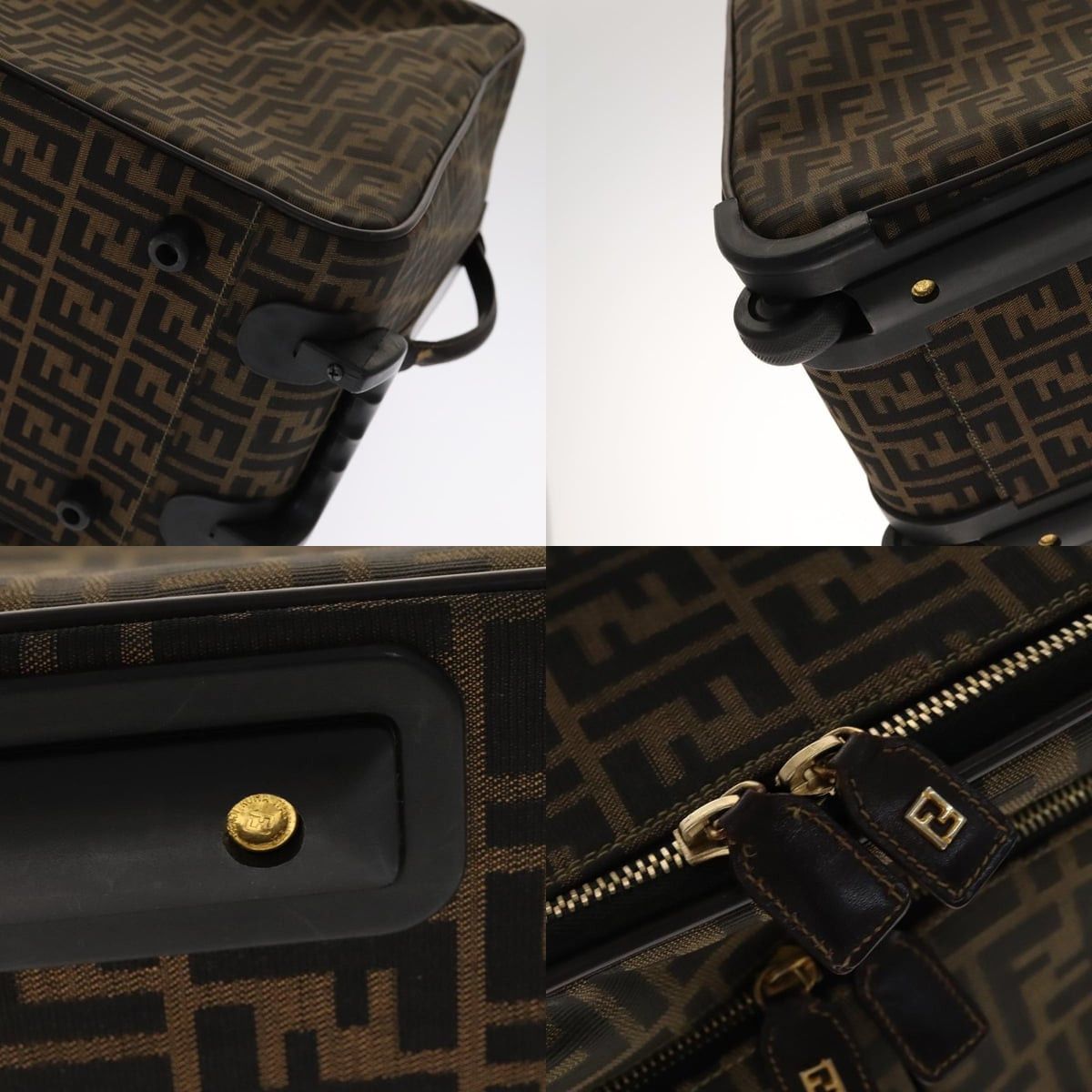 Fendi FENDI Zucca Canvas Carry Case Boston Bag Black Brown Size ONE SIZE - 12 Thumbnail