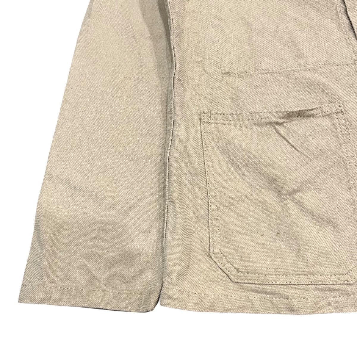 CABANE de ZUCCa × Issey Miyake × Japanese Brand Vintage Zucca Travail by Issey Miyake Chore Jacket Cream Size US M / EU 48-50 / 2 - 5 Thumbnail