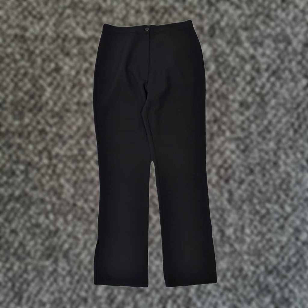 Vintage VINTAGE Womens Bootcut Casual Trousers Large W32 L32 Black Polyester XD88 Size 36" / US 14 / IT 50 - 1 Thumbnail