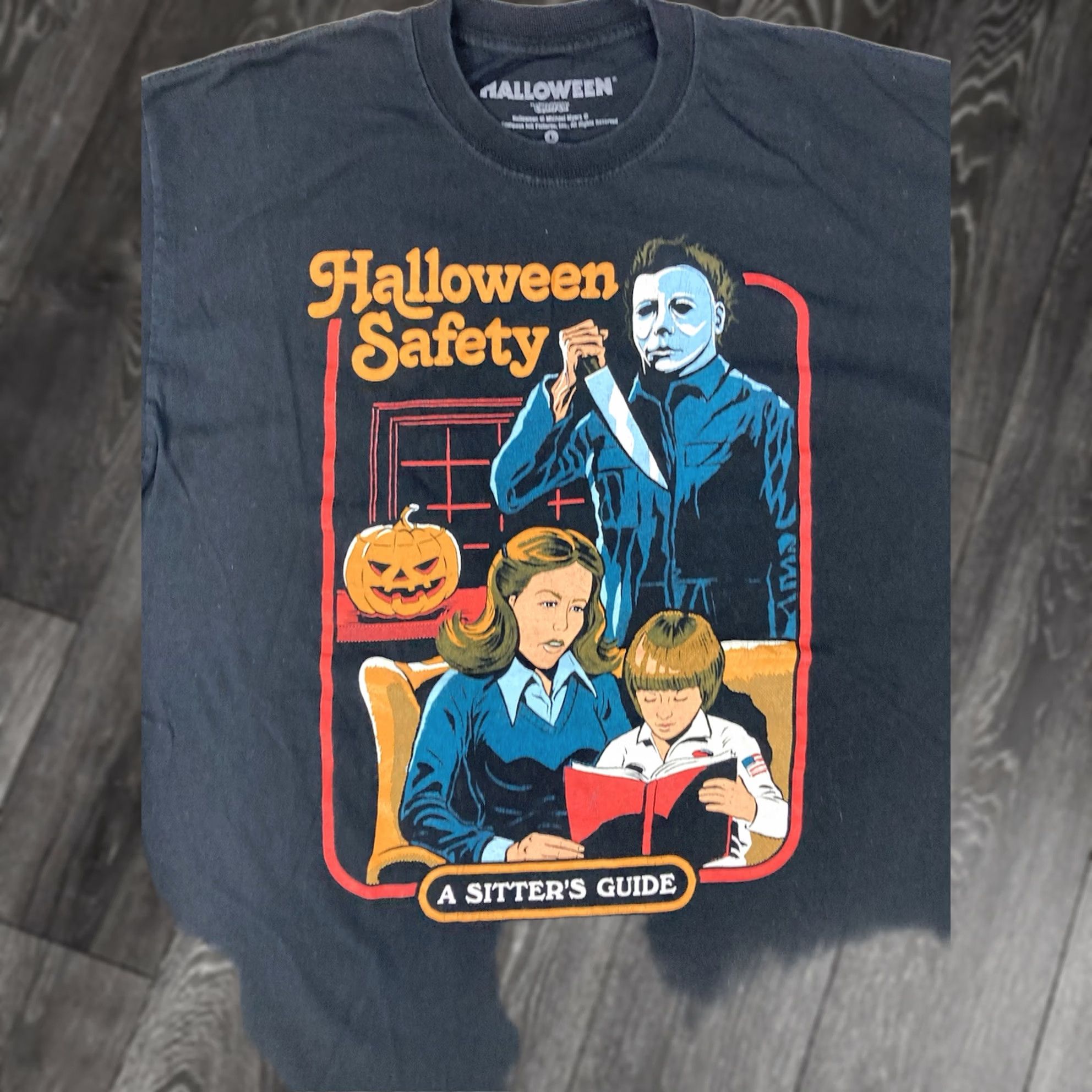 CO Creepy Co Halloween Safety Graphic T-shirt Men Large Black Short Sleeve Size US XXL / EU 58 / 5 - 1 Thumbnail