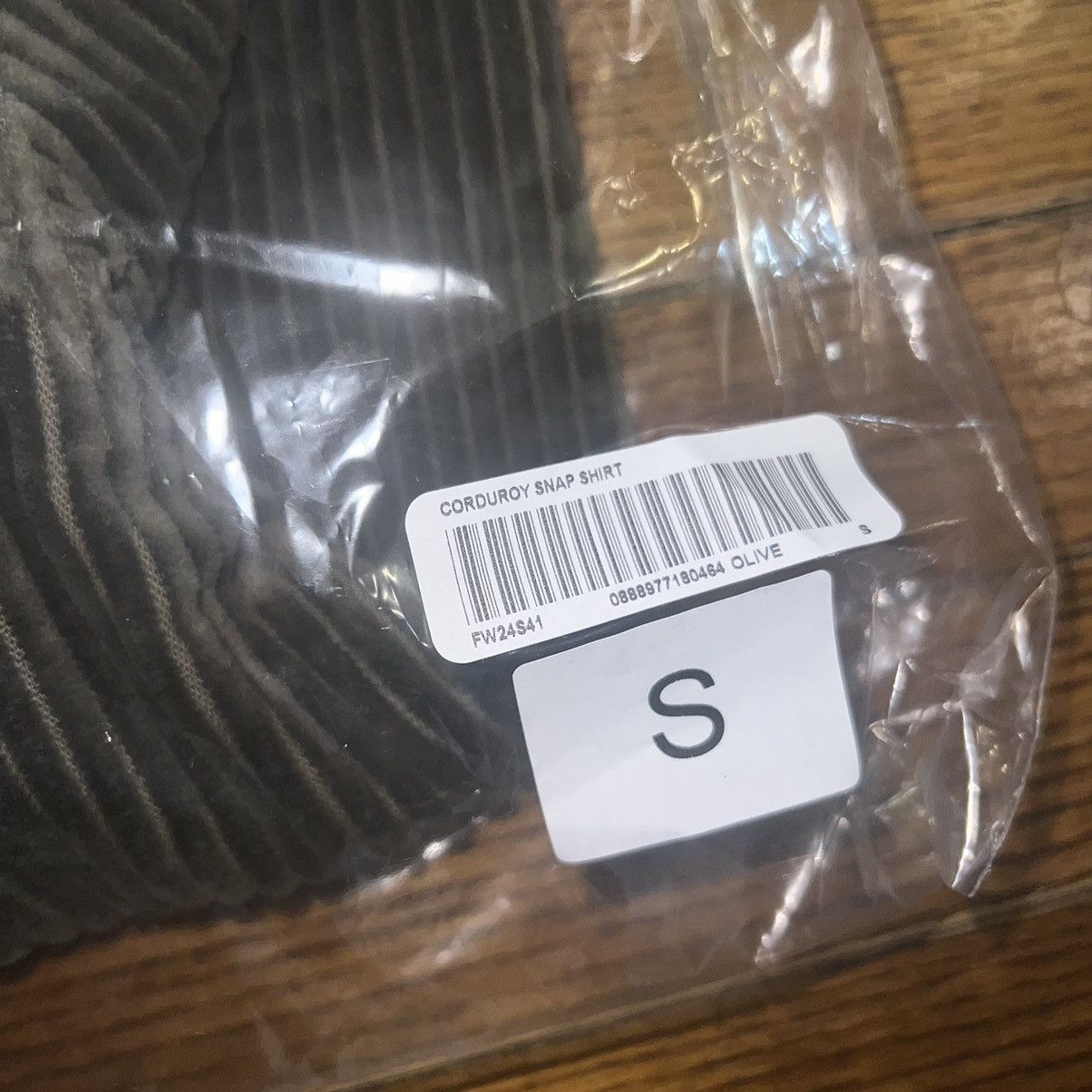 Supreme Supreme Wide Wale Corduroy Snap Shirt Olive Size