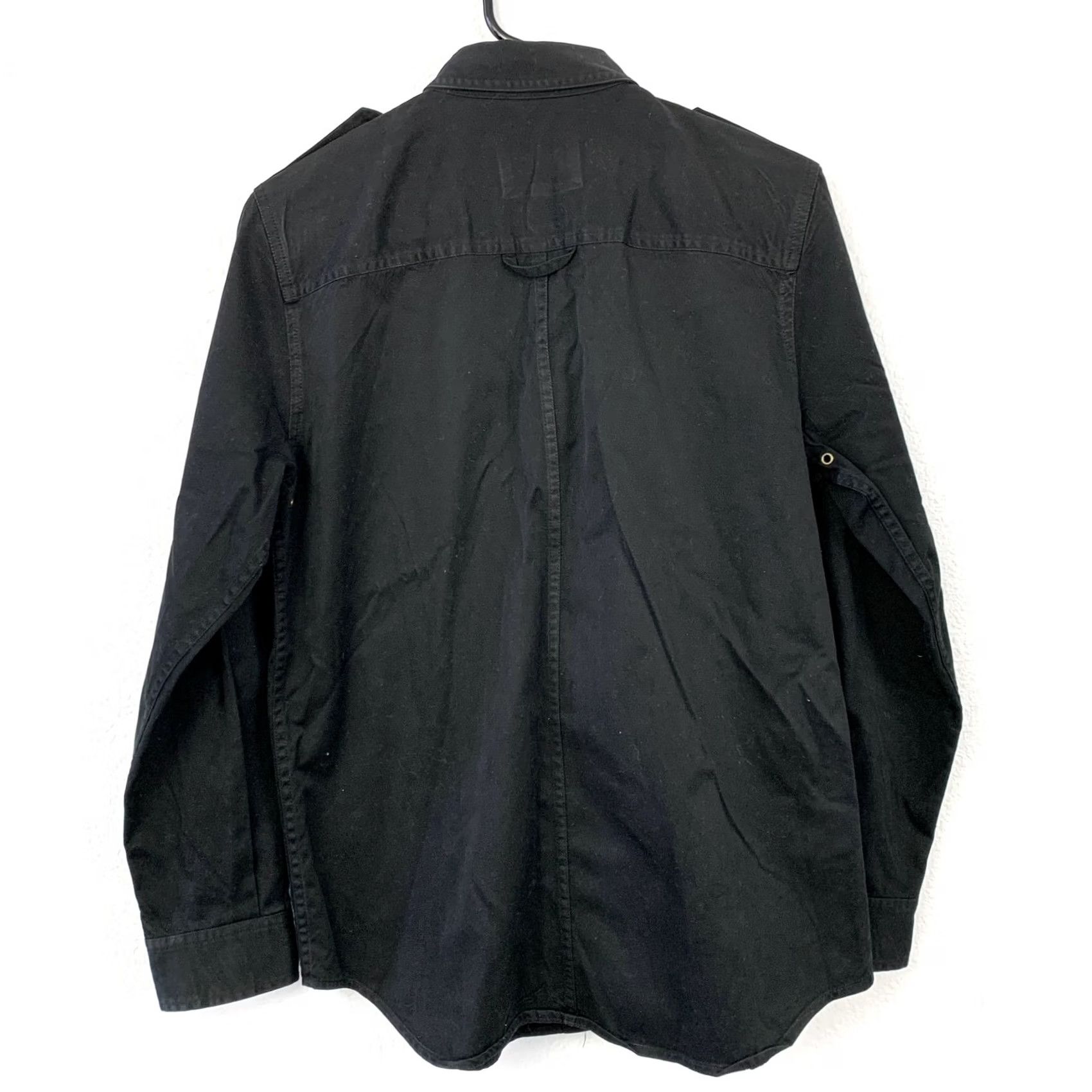Ralph Lauren VINTAGE? (No) Lauren Ralph Lauren Button-Up Shirt Black Cotton Safari Shirt Top Womens S Long Sleeve - Note: Do not include question. Size S / US 4 / IT 40 - 6 Thumbnail