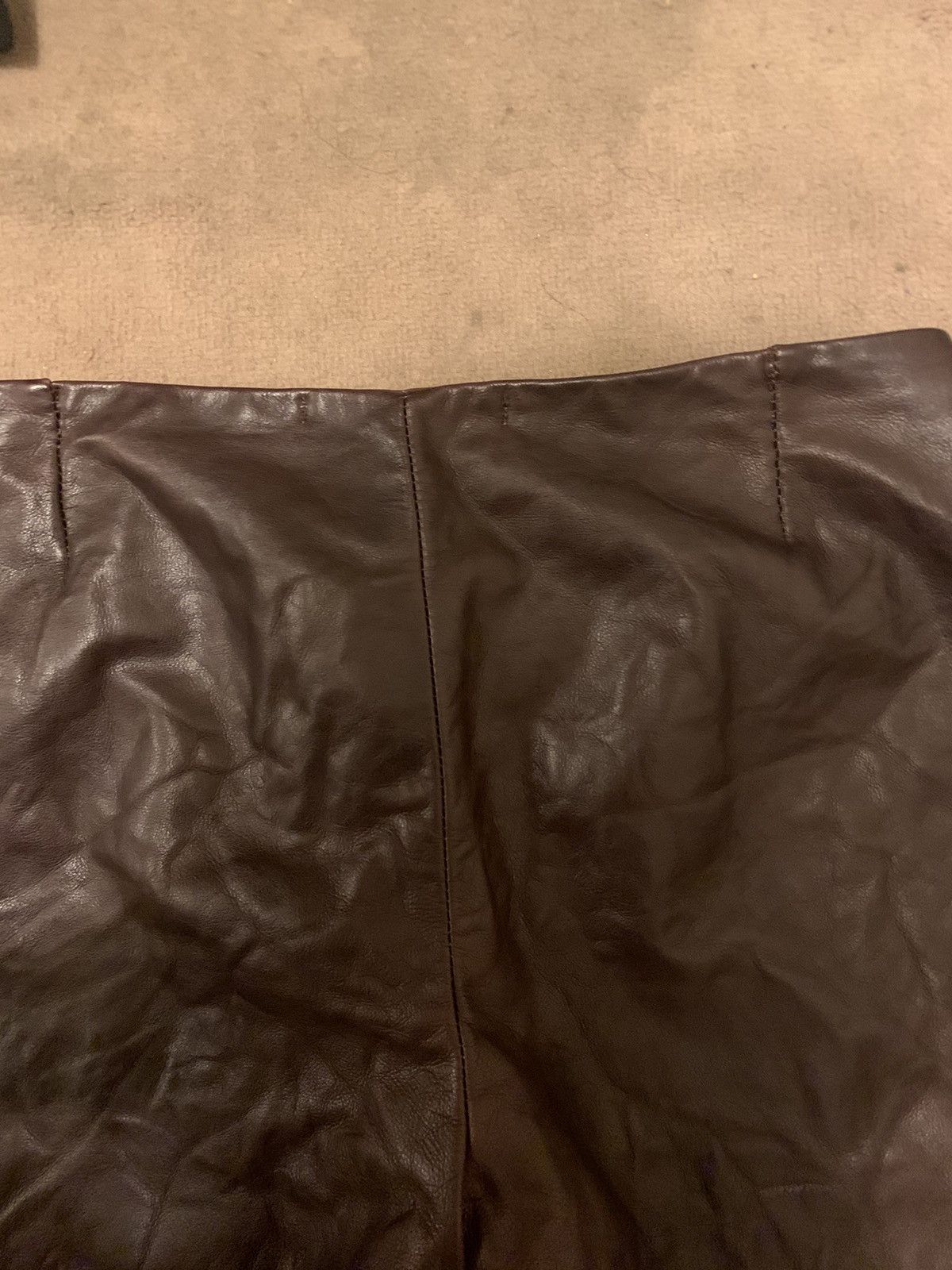 Carpe Diem Carpe Diem Burgundy Leather Pants Size US 30 / EU 46 - 6 Thumbnail