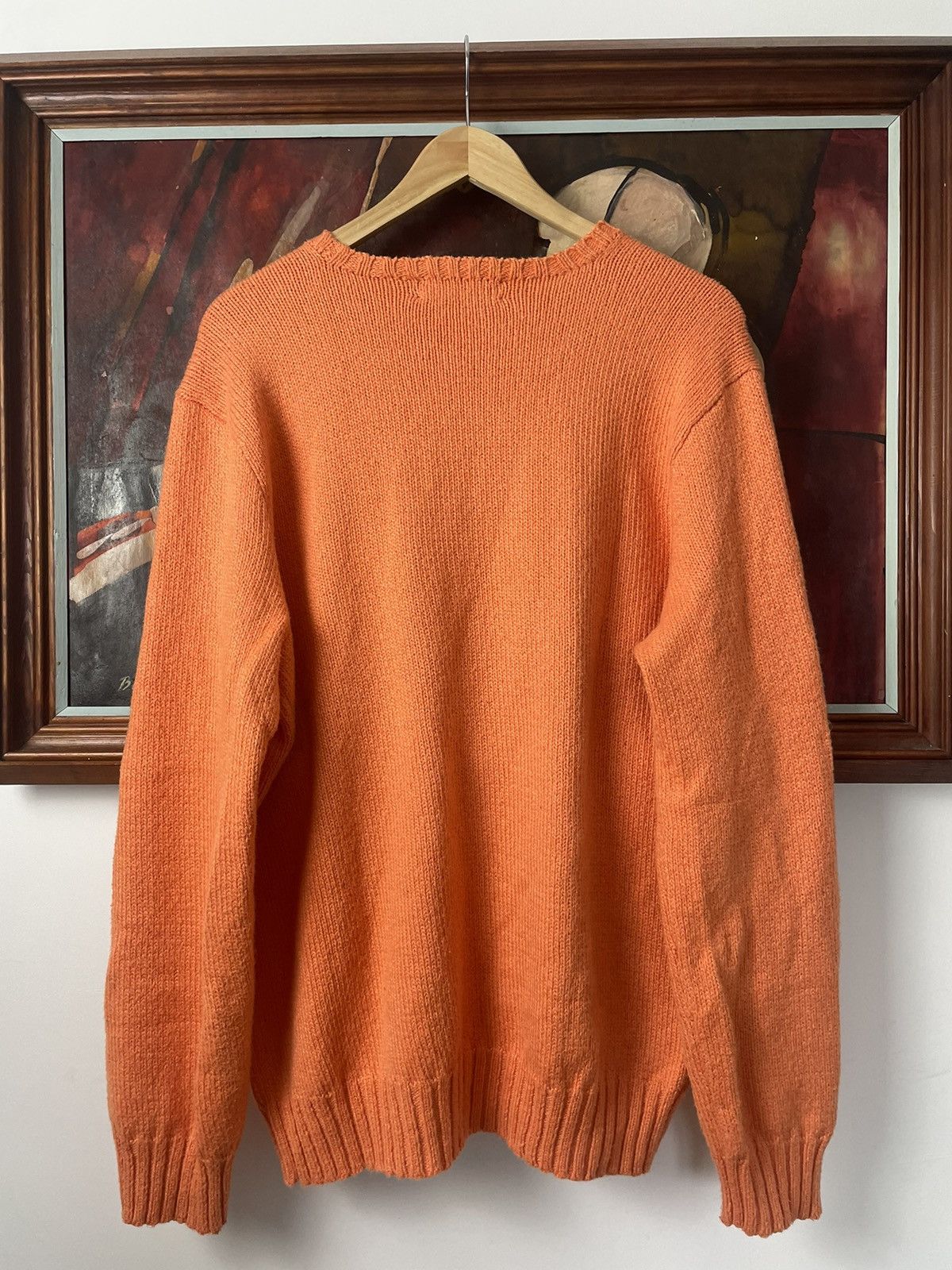 Ralph Lauren Polo Ralph Lauren Vintage Sweater Knit Oversize Orange Rare Size US L / EU 52-54 / 3 - 2 Thumbnail