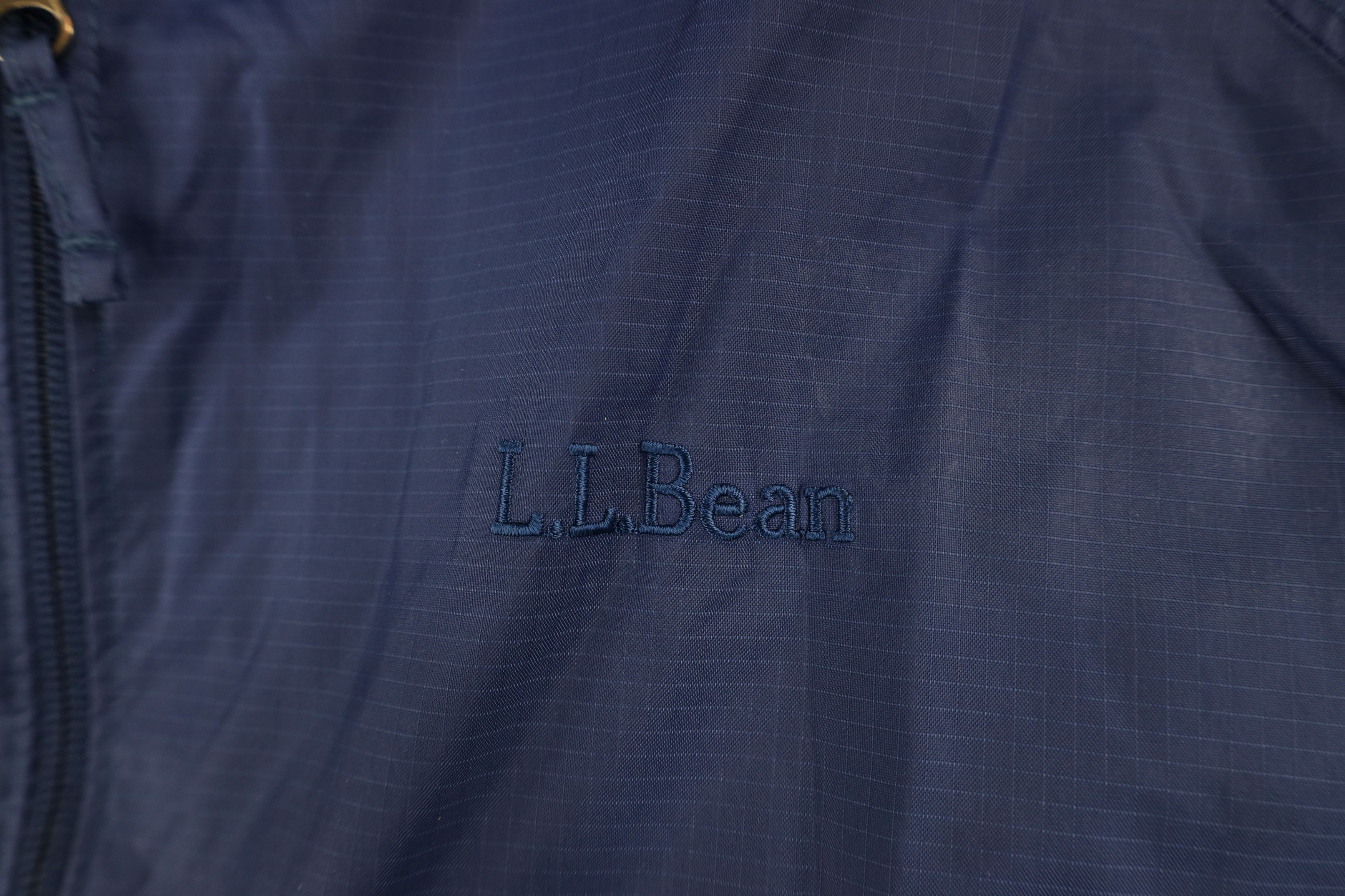 L.L. Bean × Vintage Vintage LL Bean Ripstop Hooded Windbreaker Rain Jacket Blue Size US L / EU 52-54 / 3 - 4 Thumbnail
