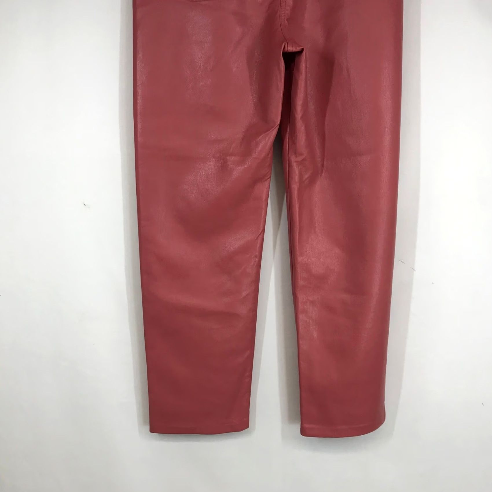 Vintage Wilfred Free Melina Pants Pink Vegan Leather High Waist Straight Leg Size 14 Size 36" / US 14 / IT 50 - 6 Thumbnail