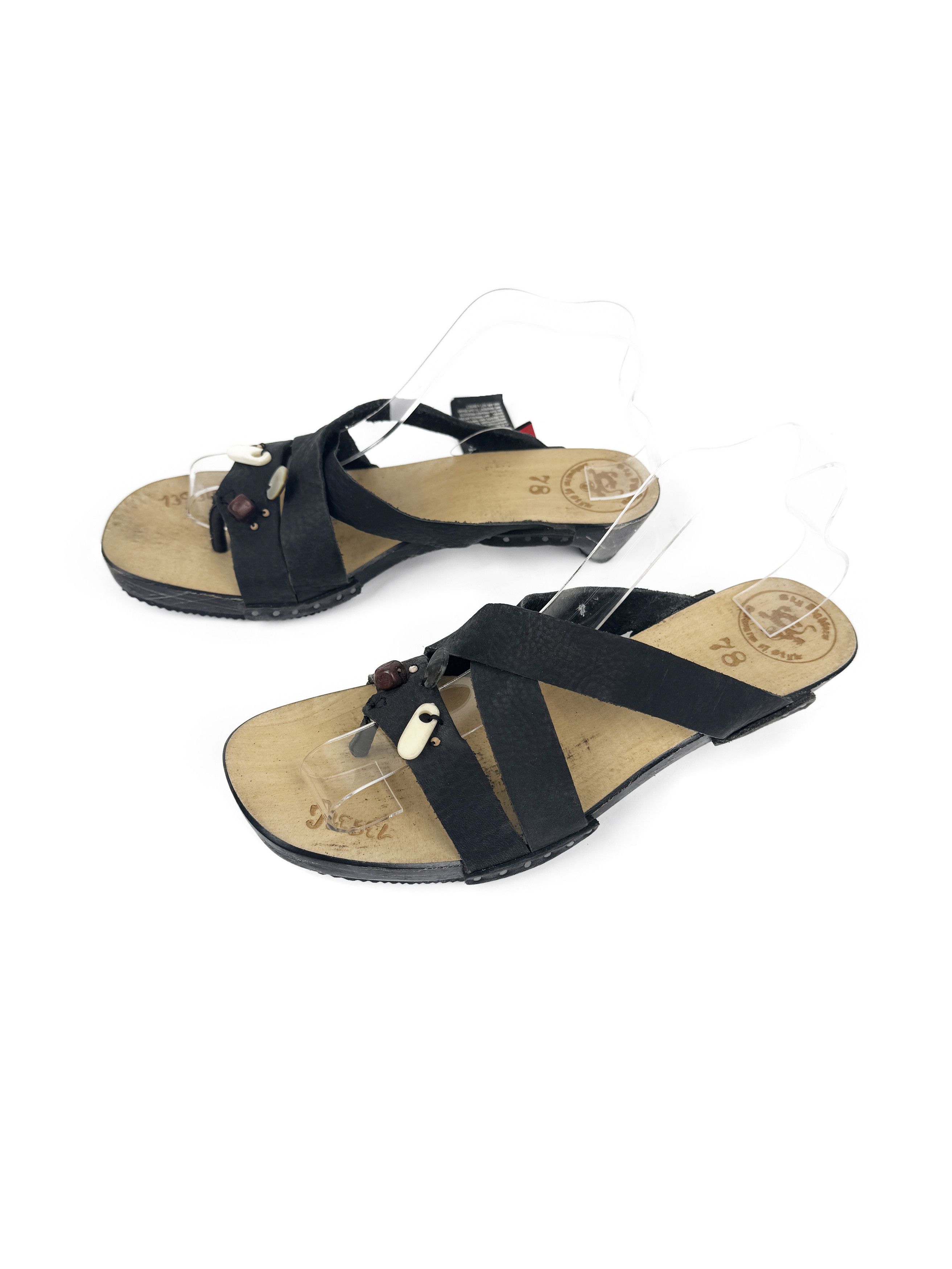 Diesel Diesel Black Clogs Flip flops Mules Thong Sandals 39 Size US 9 / IT 39 - 7 Thumbnail