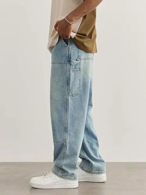 VIBE washed faded double knee carpenter cargo jeans Size US 30 / EU 46 - 4 Thumbnail