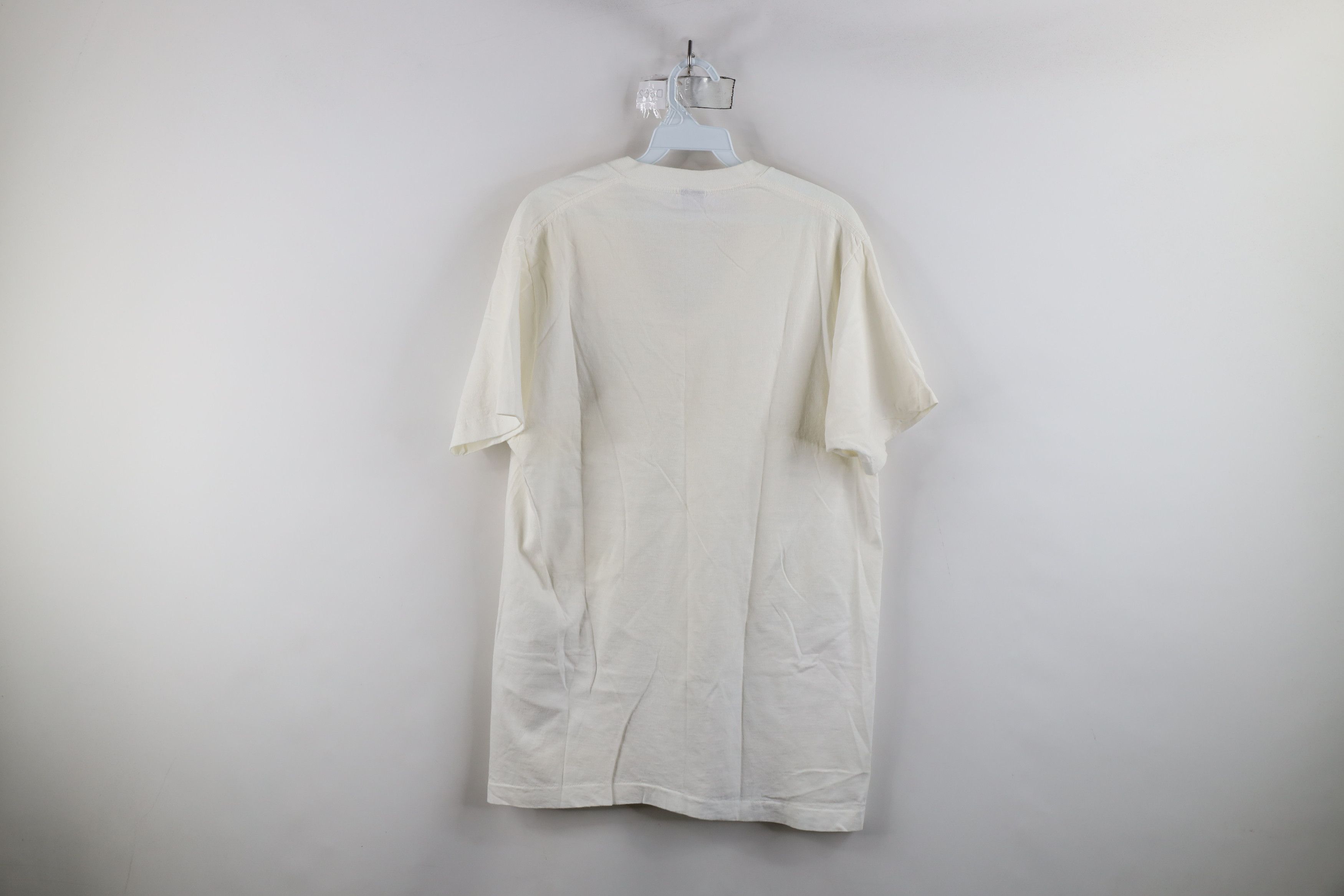 Vintage Vintage 70s Streetwear Blank Cotton V-Neck T-Shirt White USA Size US XL / EU 56 / 4 - 8 Thumbnail