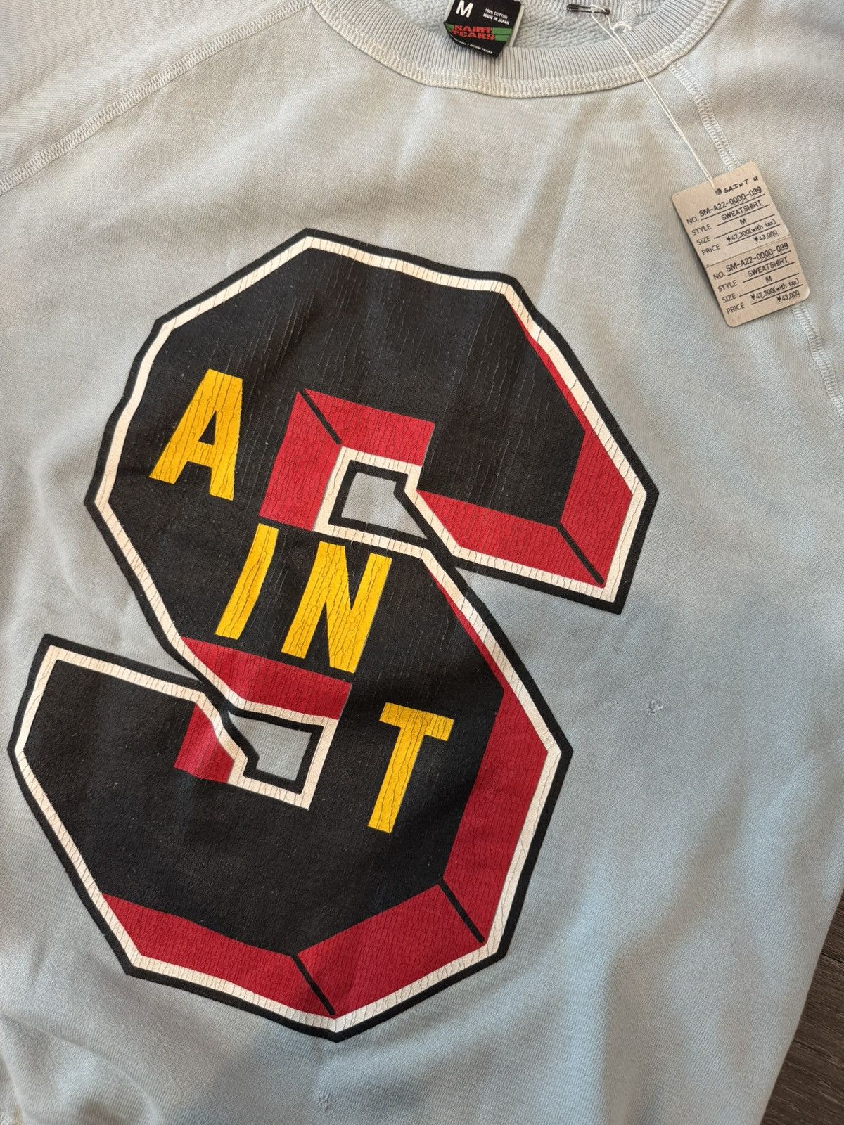 DENIM TEARS × Saint Michael Saint Michael x Denim Tears Logo Sweatshirt - Size M - New Size US M / EU 48-50 / 2 - 2 Thumbnail