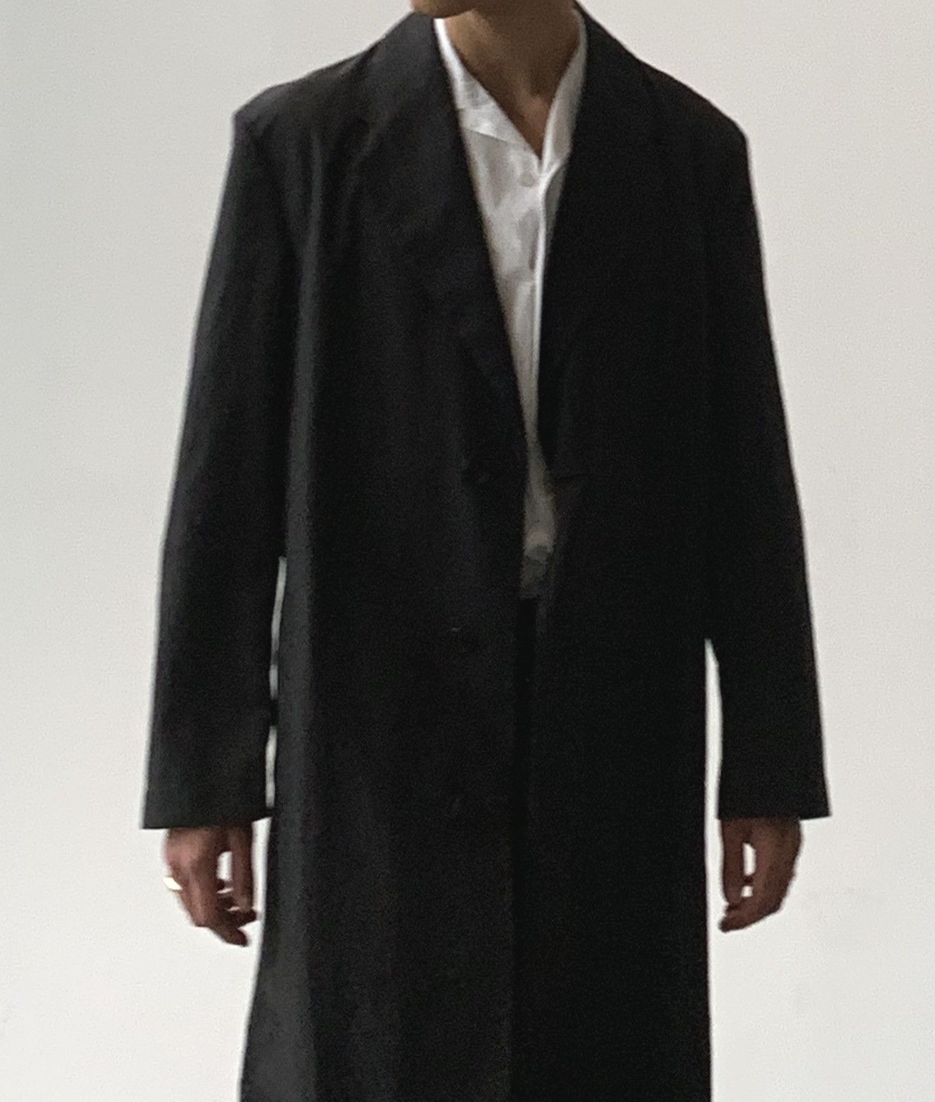 ジャケット・アウター ISSEY MIYAKE MEN 90s long coat Issey Miyake Windcoat black foldable parka — 1990s