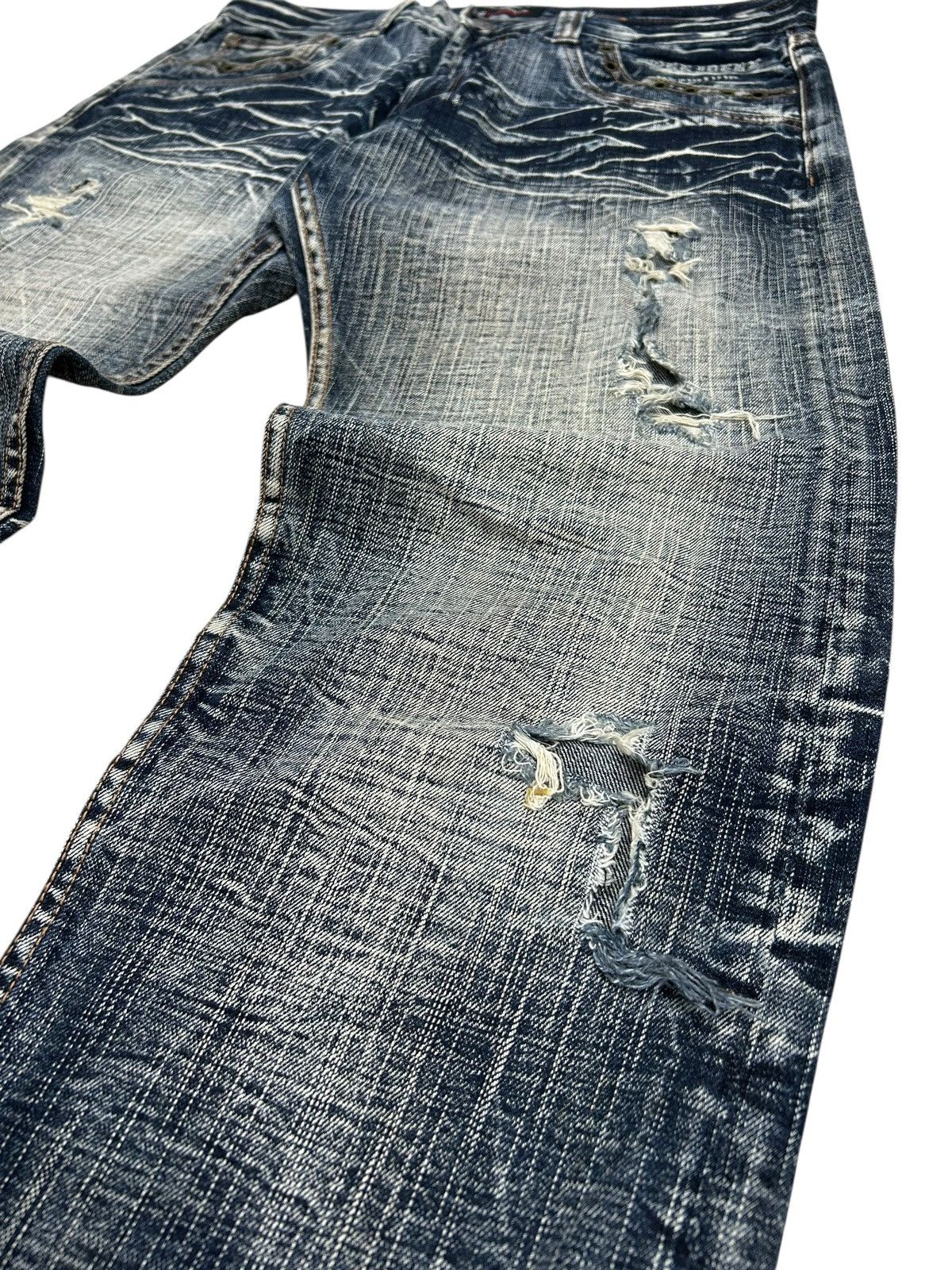 20471120 Sorridere Whisker Washed Distressed Texture Midnight Rebel Size US 33 - 6 Thumbnail