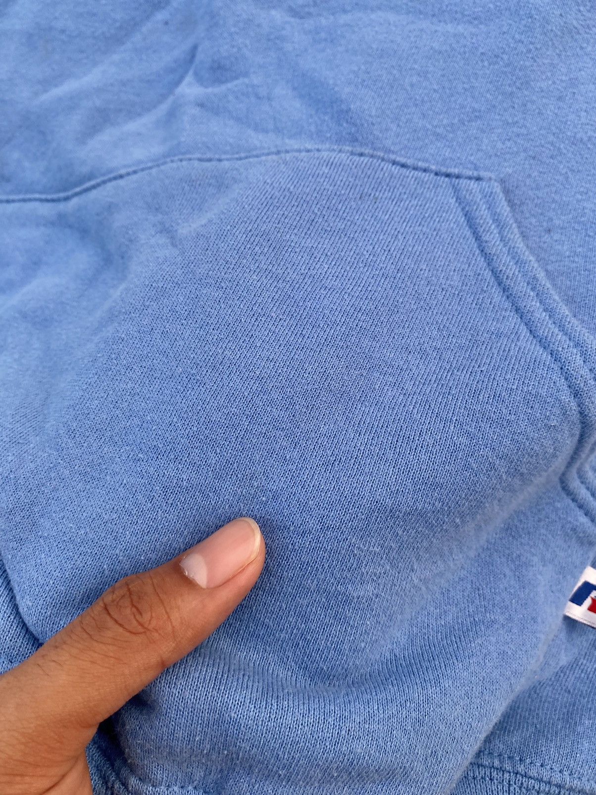 Vintage VTG Baby Blue Russell Athletic Hoodie Size US XXL / EU 58 / 5 - 15 Thumbnail