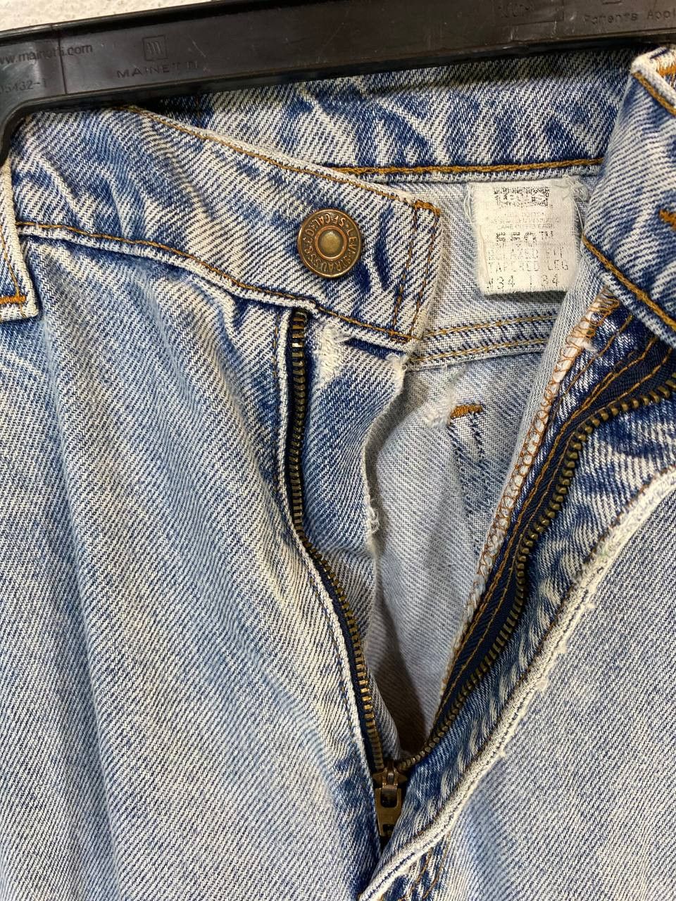 Levi's vintage levis 550 relaxed fit orange tab denim made in usa Size US 33 - 11 Thumbnail
