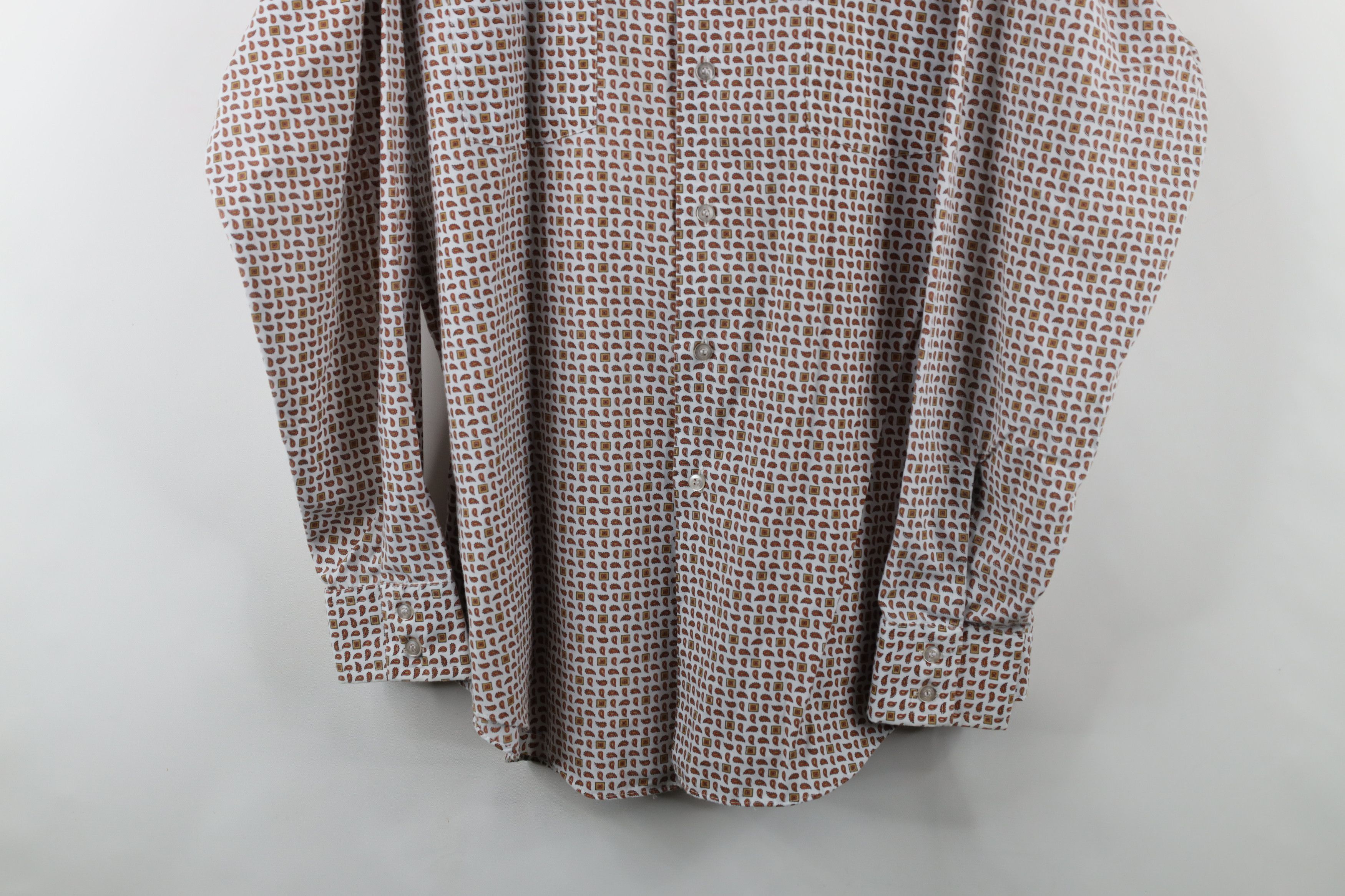 Vintage Vintage 60s 70s Streetwear Geometric Collared Button Shirt Size US L / EU 52-54 / 3 - 3 Thumbnail