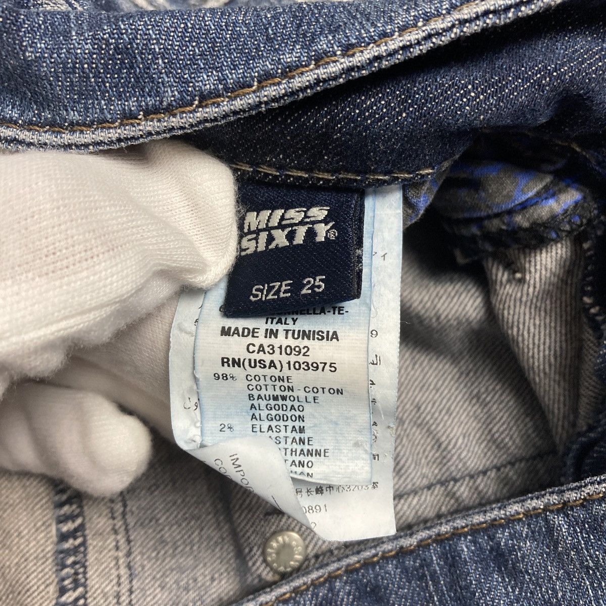 Miss Sixty × Vintage Miss sixty y2k vintage skinny jeans rocker style Size 26" / US 2 / IT 38 - 3 Thumbnail