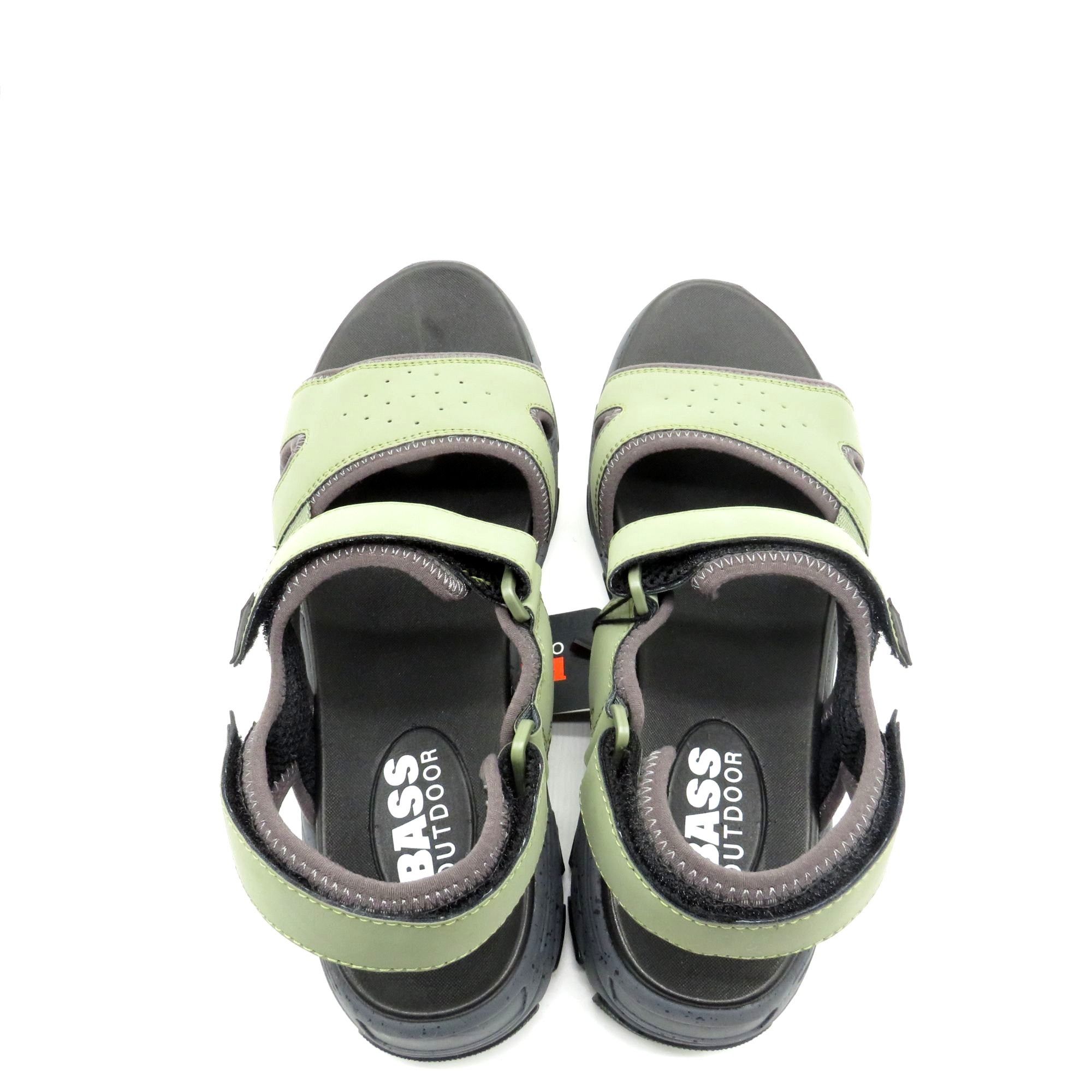 Bass Bass Outdoor Mens Green Gray Adjustable Strap Trail Sandals Size US 11.5 / EU 44-45 - 6 Thumbnail