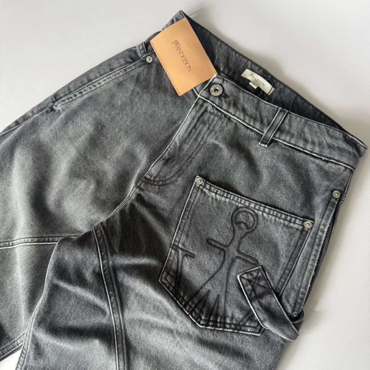 JW Anderson J.W Anderson Grey Twisted Workwear Denim Size 26 Size 26" / US 2 / IT 38 - 3 Thumbnail