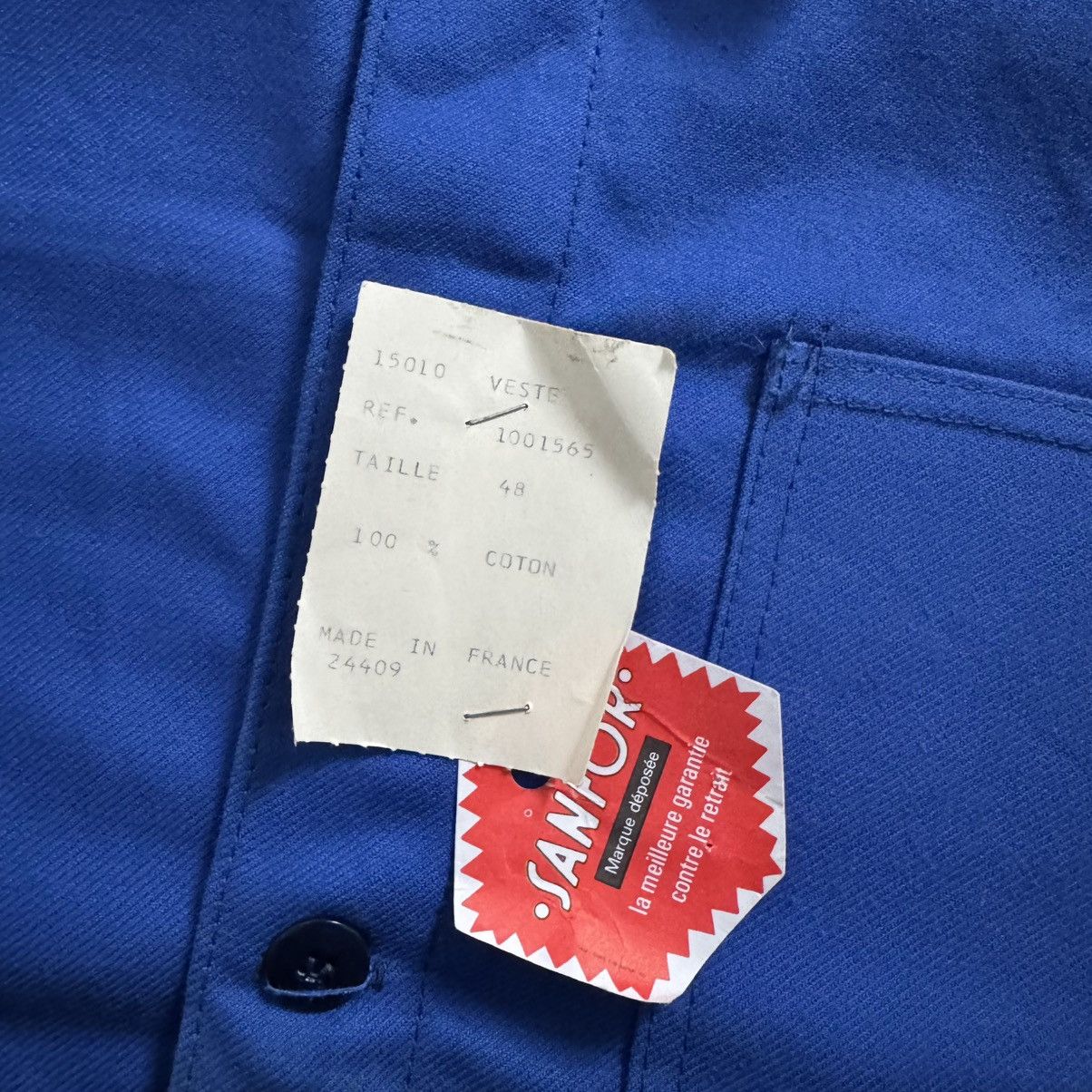 Le Laboureur French Vintage Deadstock Works Jacket Made In France 🇫🇷 48 Size US M / EU 48-50 / 2 - 9 Thumbnail