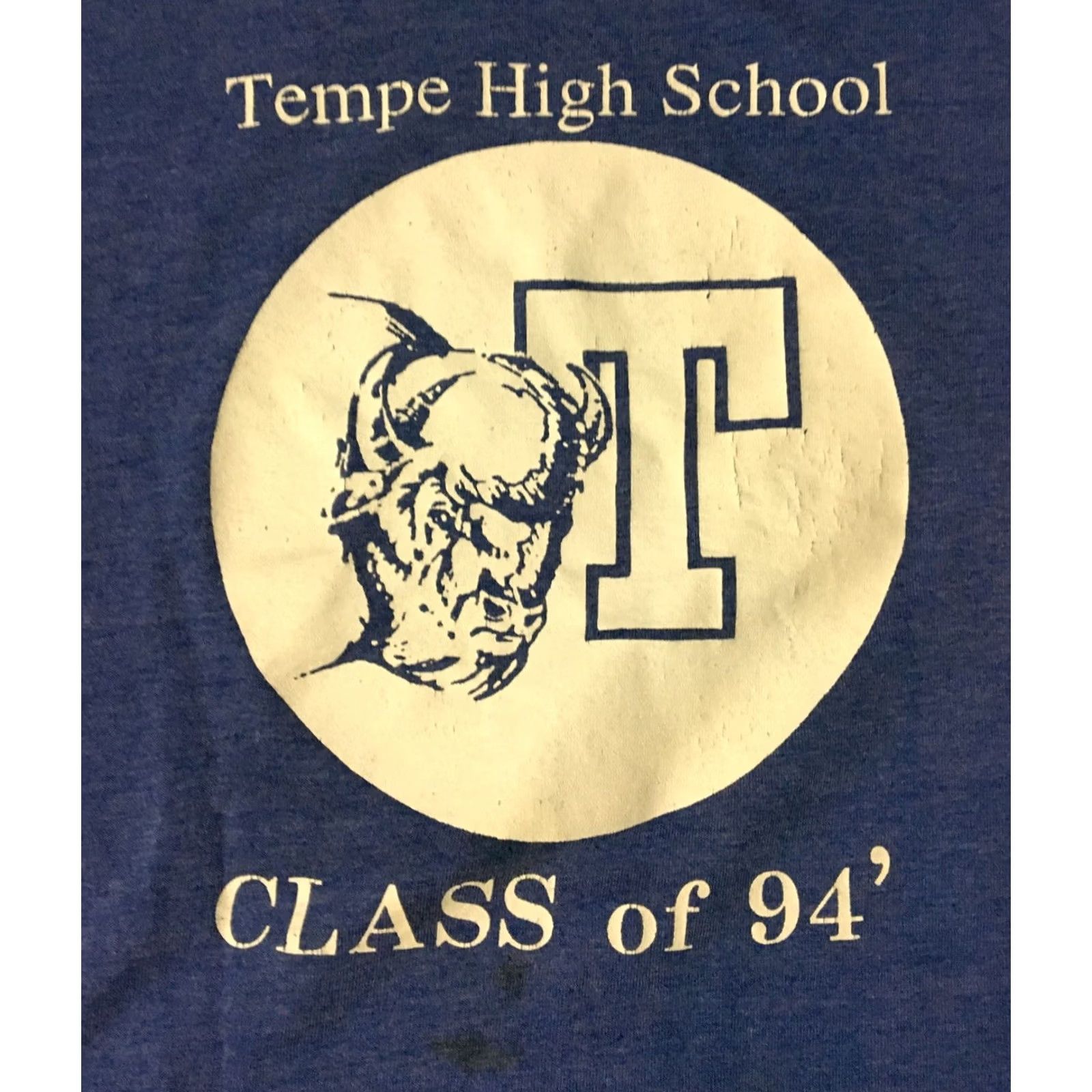 Vintage VINTAGE Tempe High School Buffaloes Faded Distress Shirt M USA Track PE Grunge Shirt Mens Blues Size US M / EU 48-50 / 2 - 2 Thumbnail