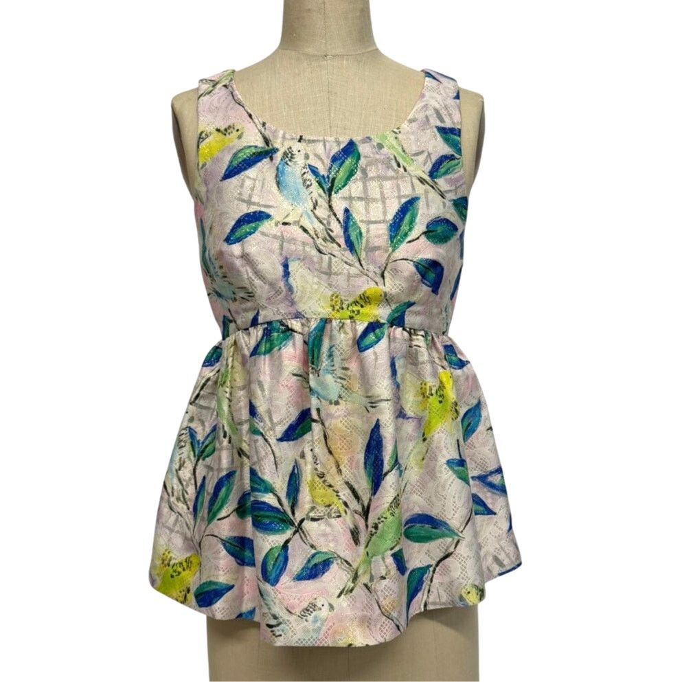 Anthropologie Leifsdottir Anthropologie Metallic Brocade Babydoll Top Sz 2 Size XS / US 0-2 / IT 36-38 - 1 Thumbnail
