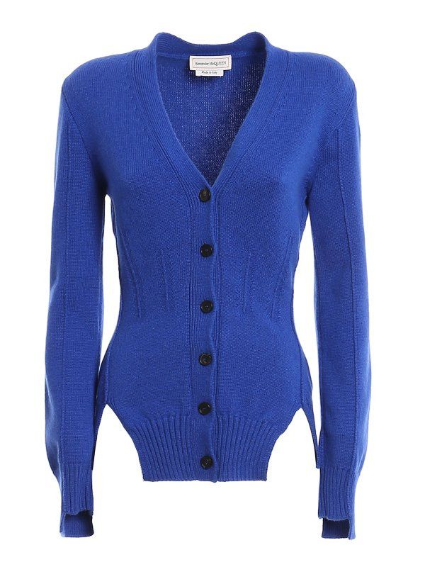 Alexander McQueen o1y0325 Cardigan in Blue Size M / US 6-8 / IT 42-44 - 1 Thumbnail