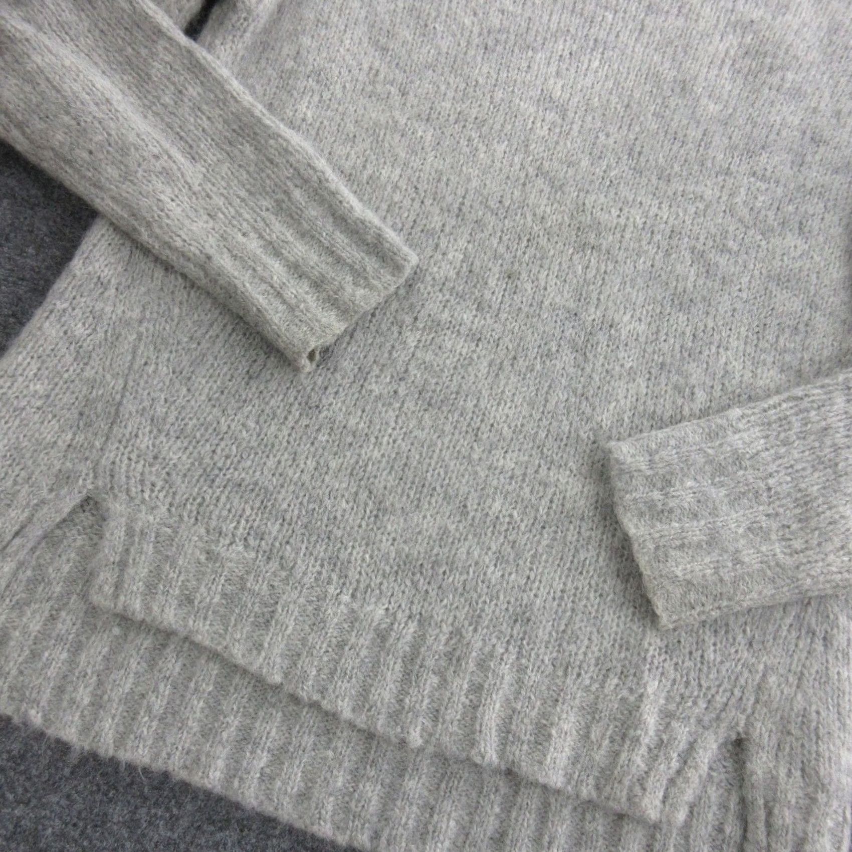 Nili Lotan Nili Lotan Sweater Womens Small Gray Alpaca Blend High Low Hem Knit Pullover Crew Neck Raglan Sleeve Solid Vintage No Size S / US 4 / IT 40 - 3 Thumbnail