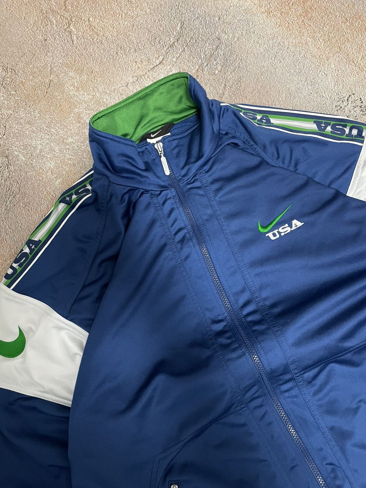 Nike Vintage Nike USA Monogram Cotton Boxy Tracksuit Set Size US XL / EU 56 / 4 - 4 Thumbnail