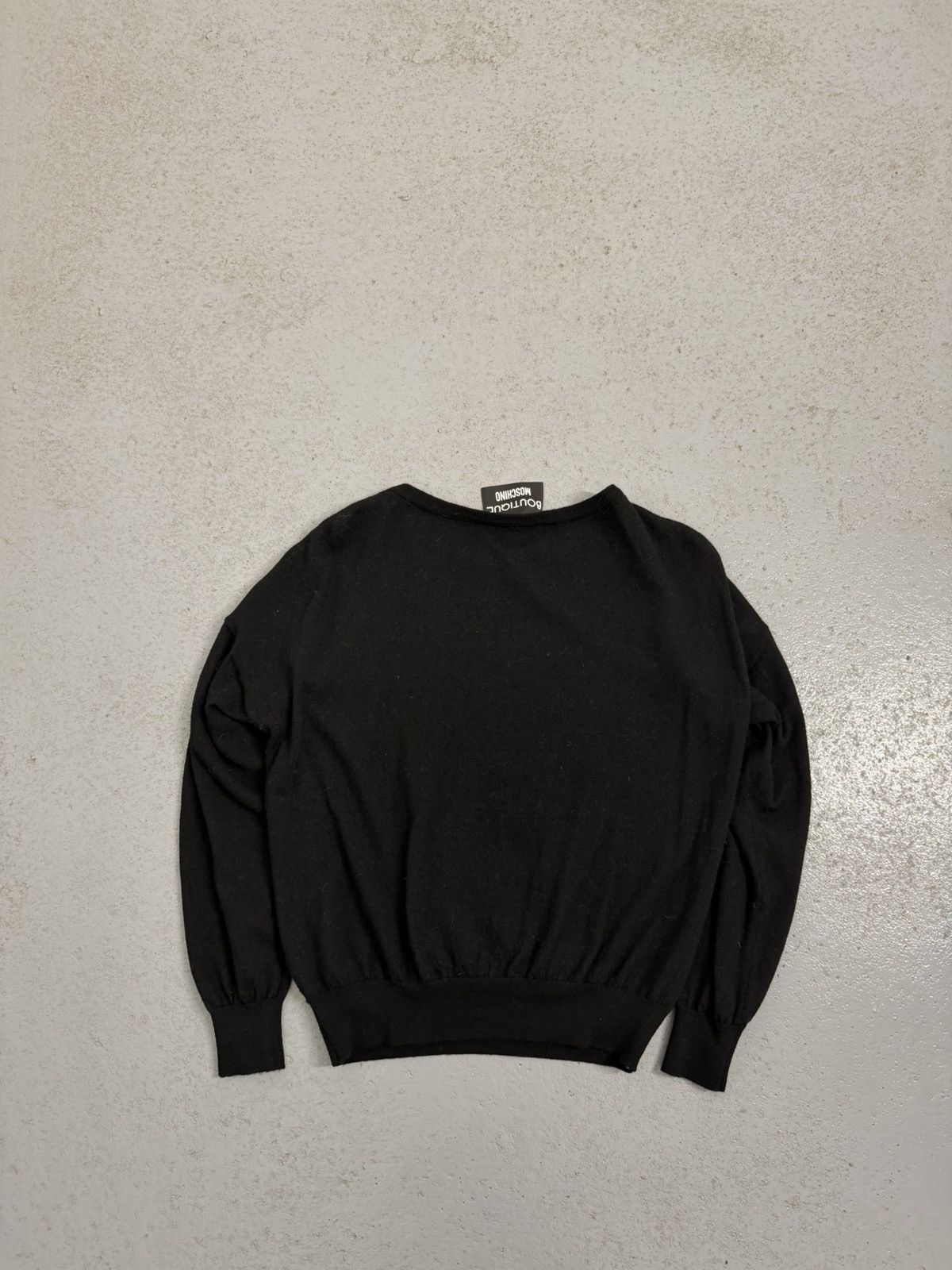 Moschino Vintage 00s Moschino Boutique Portrait Cable Knitted Sweater Size S / US 4 / IT 40 - 8 Thumbnail