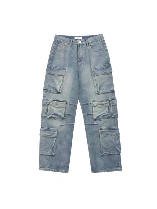 Vintage Multi Pocket Cargo Jeans