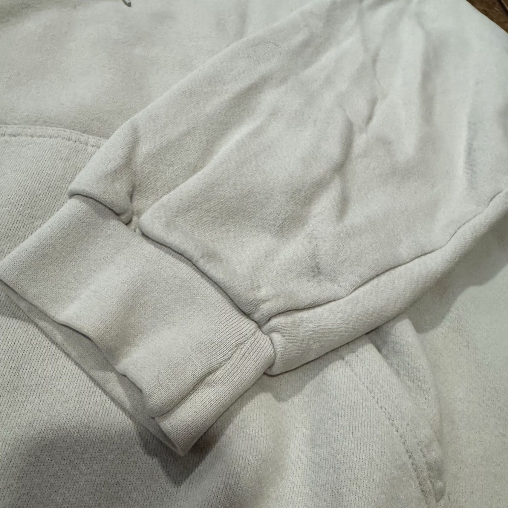 Nike Nike Vintage Marshmallow Cream Center Swoosh Hoodie Sweatshirt Silver Tag XXL Men Ivory Size US XXL / EU 58 / 5 - 6 Thumbnail