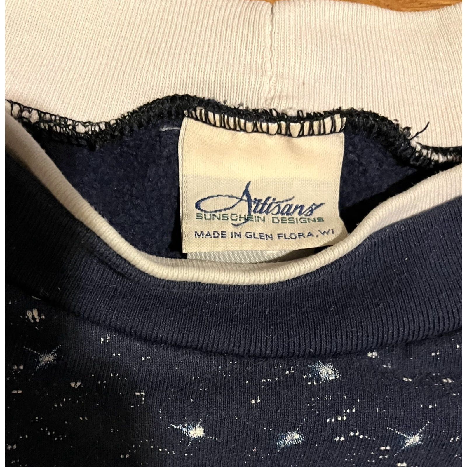 Vintage VINTAGE Artisans Sunschein Designs Christmas Sweater Women’s 2XL Blue Oversized Graphic Print Crew Neck Long Sleeve Pullover Knit Holiday Retro Size XXL / US 16-18 / IT 52-54 - 5 Thumbnail