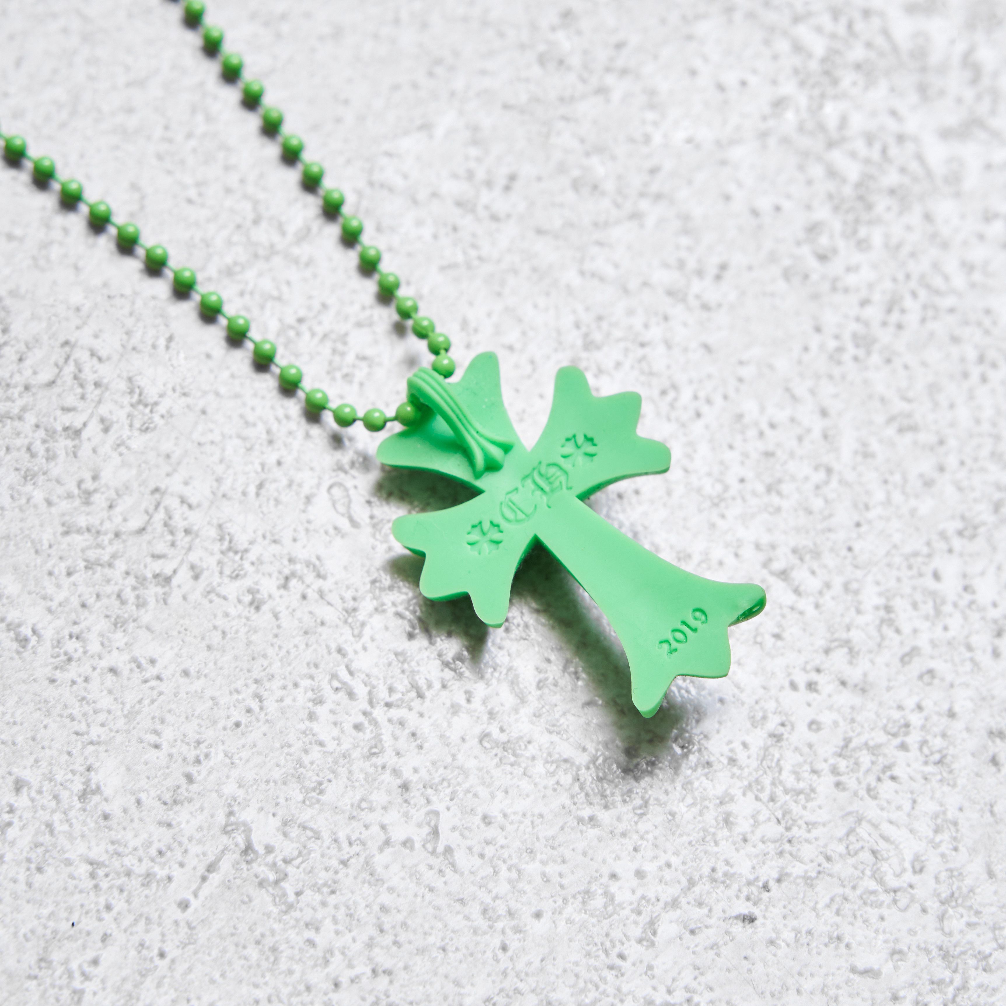 Chrome Hearts Chrome Hearts Silicrome Cross Necklace Green Size ONE SIZE - 3 Thumbnail