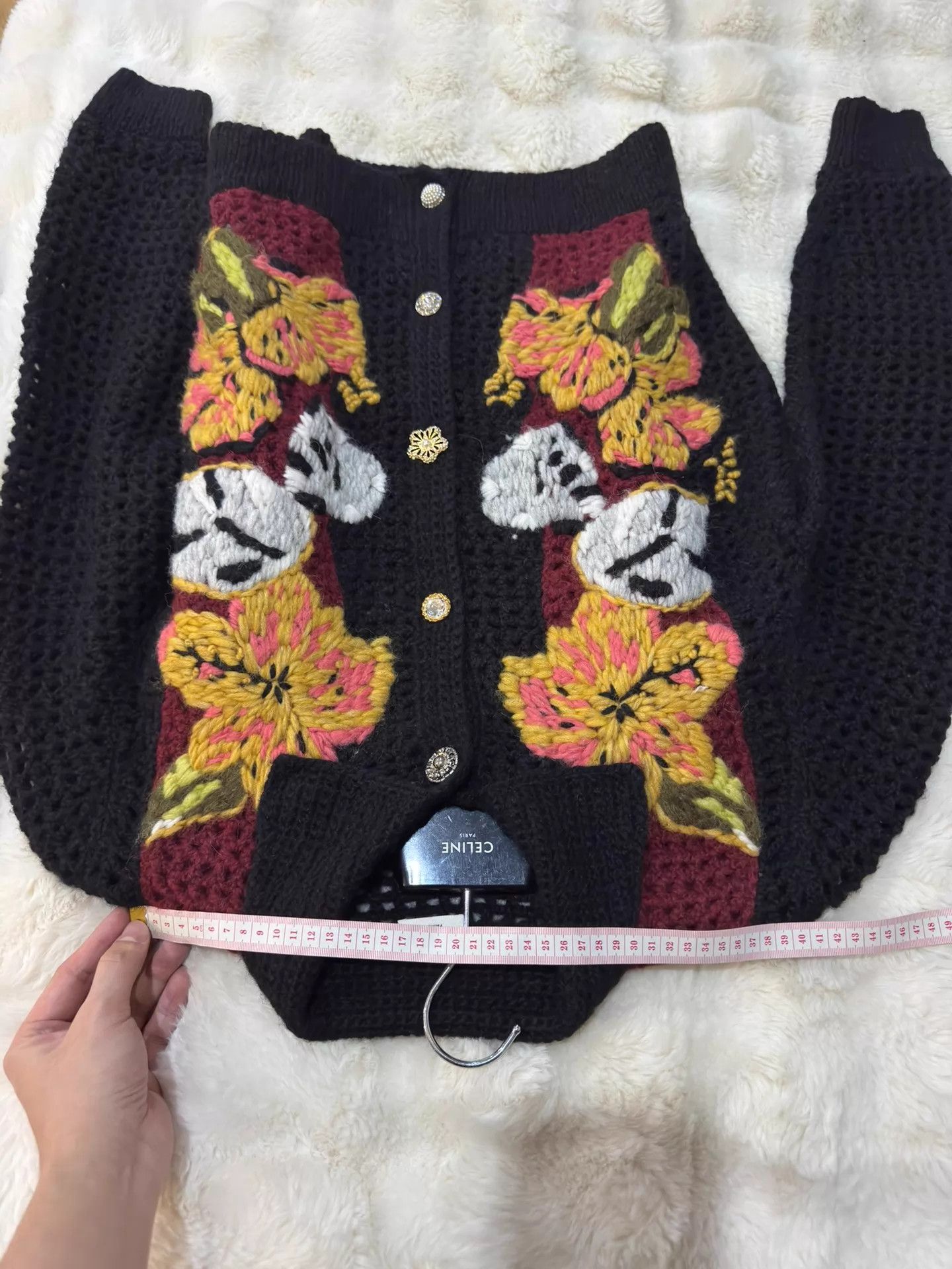Celine Celine 23ss heavy floral men's cardigan L Size US L / EU 52-54 / 3 - 6 Thumbnail