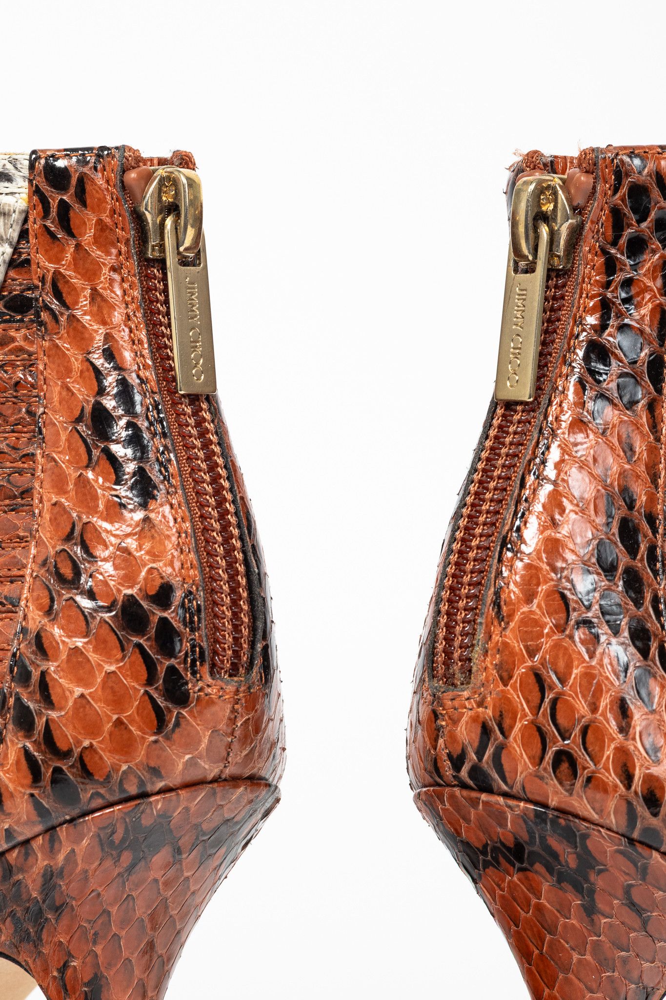 Jimmy Choo Jimmy Choo Kara Red Snake-Embossed Leather Sandals Size US 9 / IT 39 - 9 Thumbnail