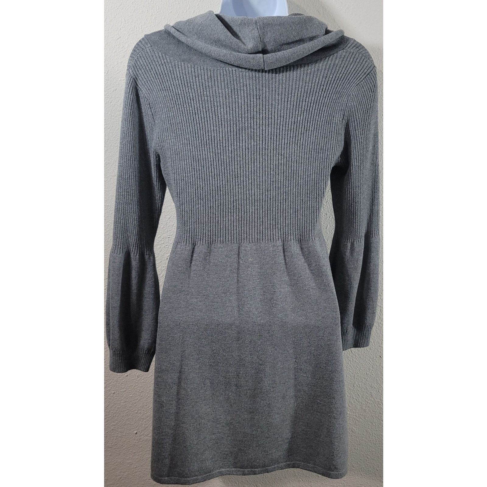 Other Jillian & Nicole Gray Cowl Neck Ribbed Bodice Top Small Size S / US 4 / IT 40 - 3 Thumbnail