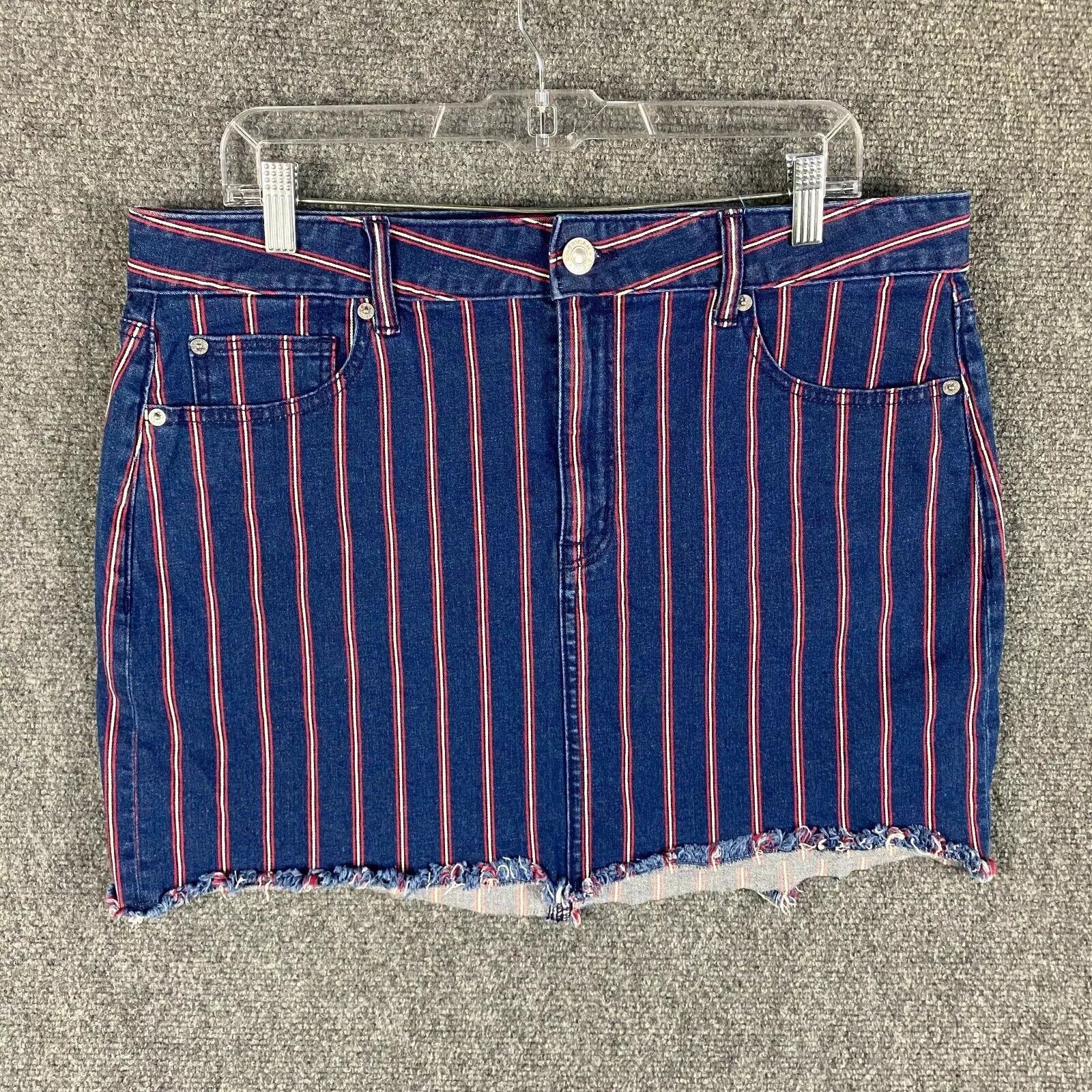 American Eagle Outfitters American Eagle Skirt Women's 16 Regular Hi-Rise Mini Striped Size 38" / US 16 / IT 52 - 1 Thumbnail