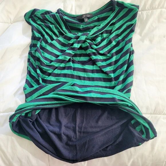 Other B'leev Striped Cutout Twist Neck Cap Sleeve Top Size M / US 6-8 / IT 42-44 - 8 Thumbnail