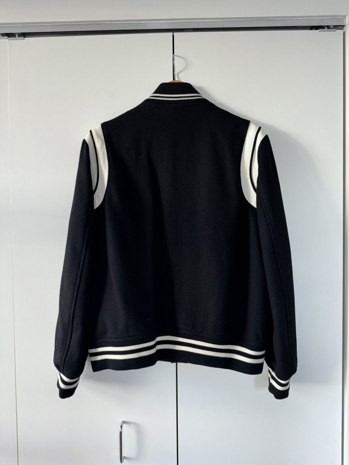 Saint Laurent Paris SS22 Black and White Wool Teddy Jacket 54 Size US XL / EU 56 / 4 - 7 Thumbnail