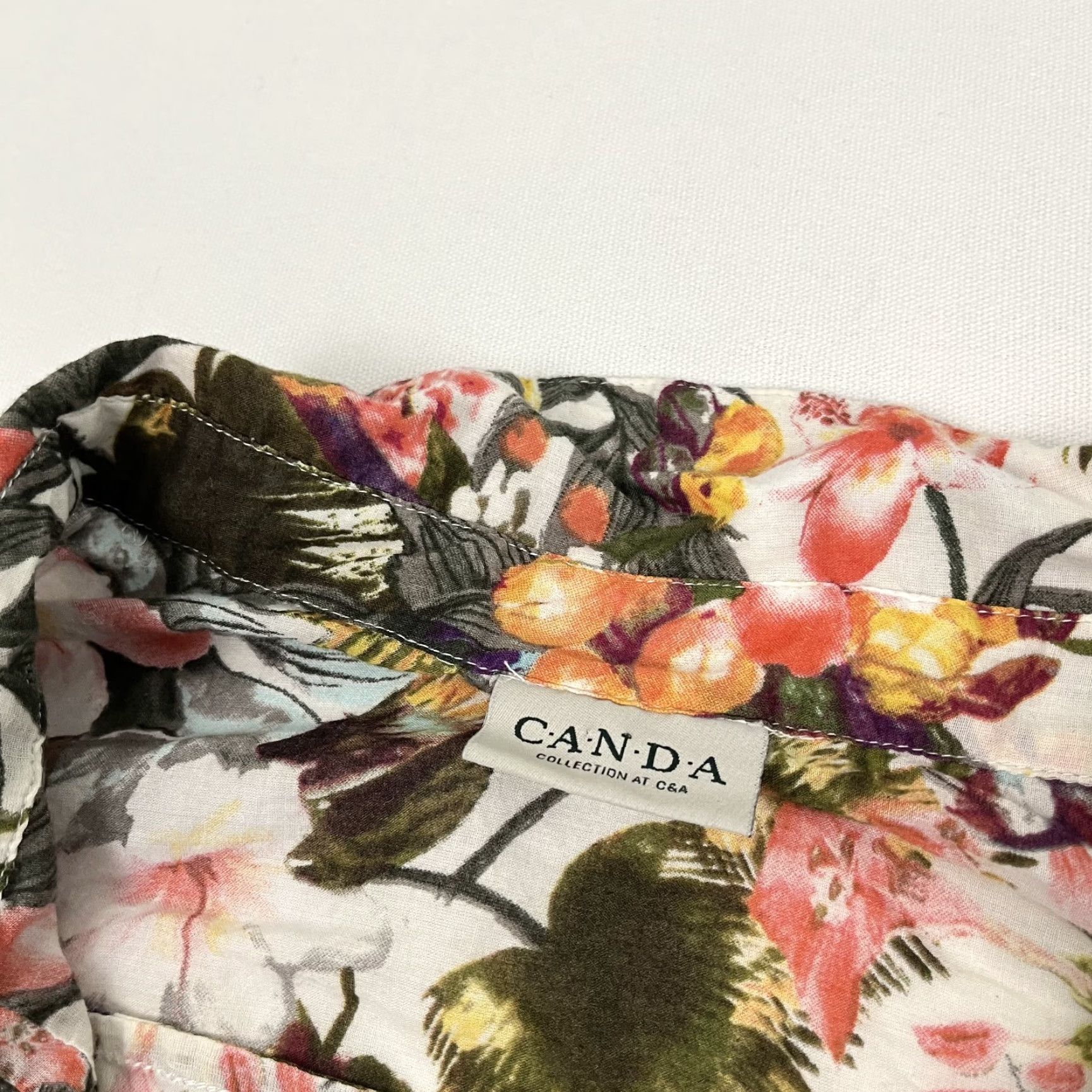 C&A Canda Blouse Womens 2XL Multi Floral Bird Sheer Lightweight Popover Boho C&A Size XXL / US 16-18 / IT 52-54 - 2 Thumbnail
