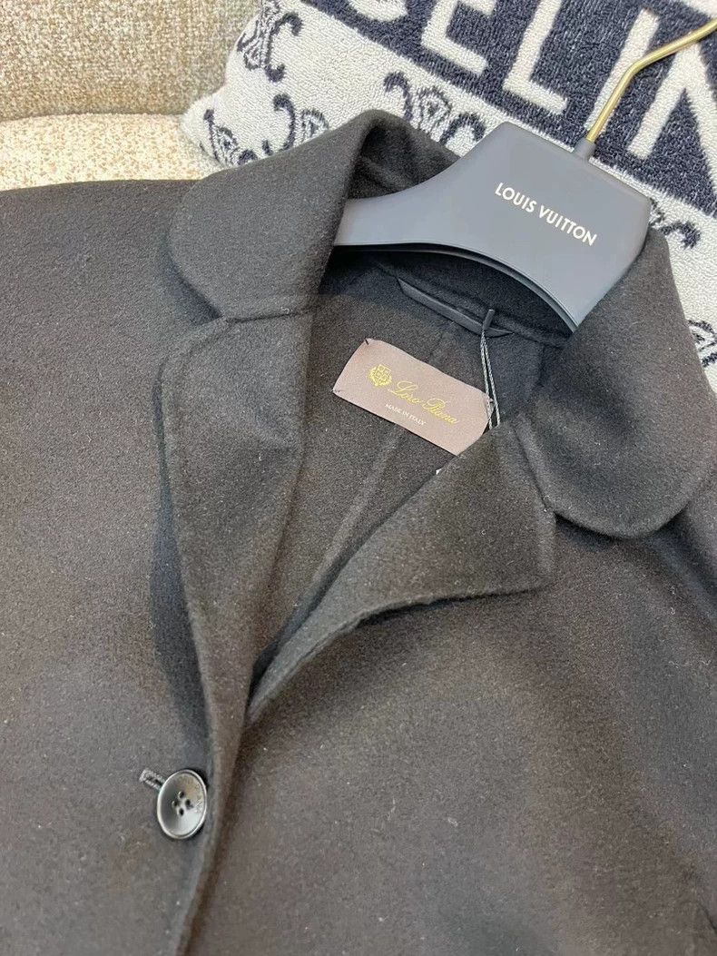 Loro Piana LORO PIANA Black collar long sleeve long coat Size XS / US 0-2 / IT 36-38 - 3 Thumbnail