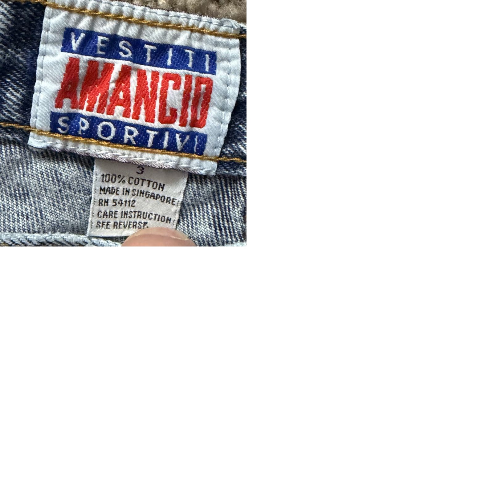 Vintage VINTAGE Amancio Jeans Womens 3 Tapered Acid Wash High Rise Euro Snap Panel 20x26 Size 26" / US 2 / IT 38 - 9 Thumbnail
