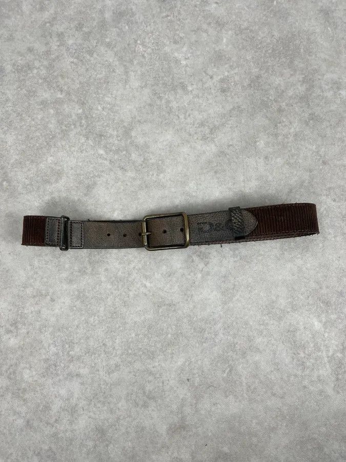 Dolce & Gabbana 2000s Dolce & Gabbana Brown Hybrid Leather Military Belt Size ONE SIZE - 2 Thumbnail